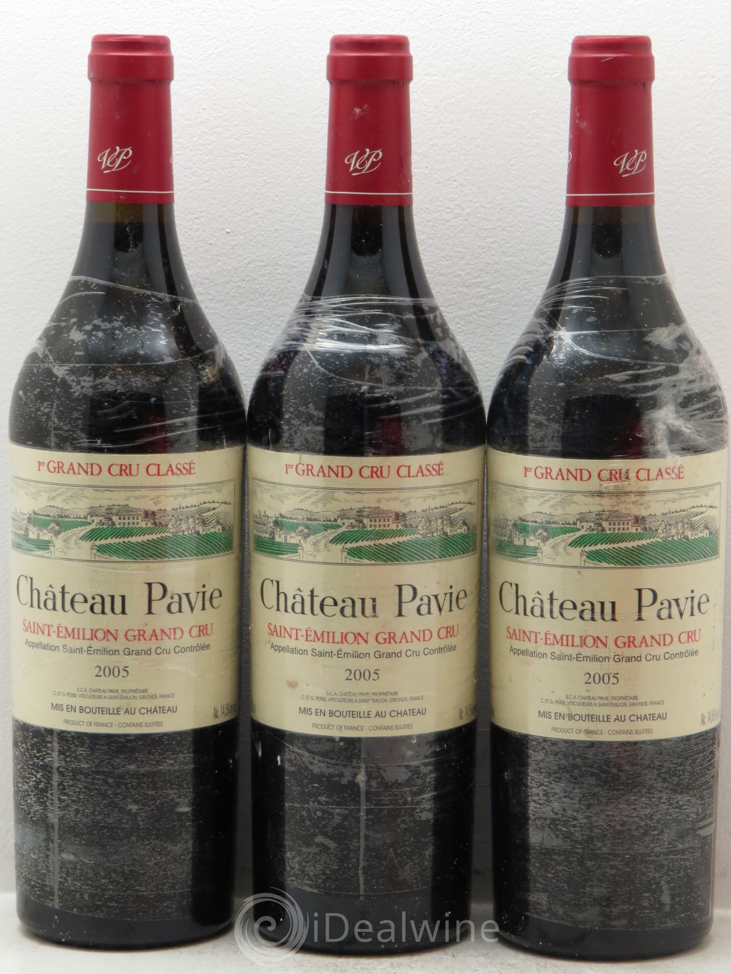 Château Pavie 1er Grand Cru Classé A 2005 - Lot de 3 bouteilles - 0