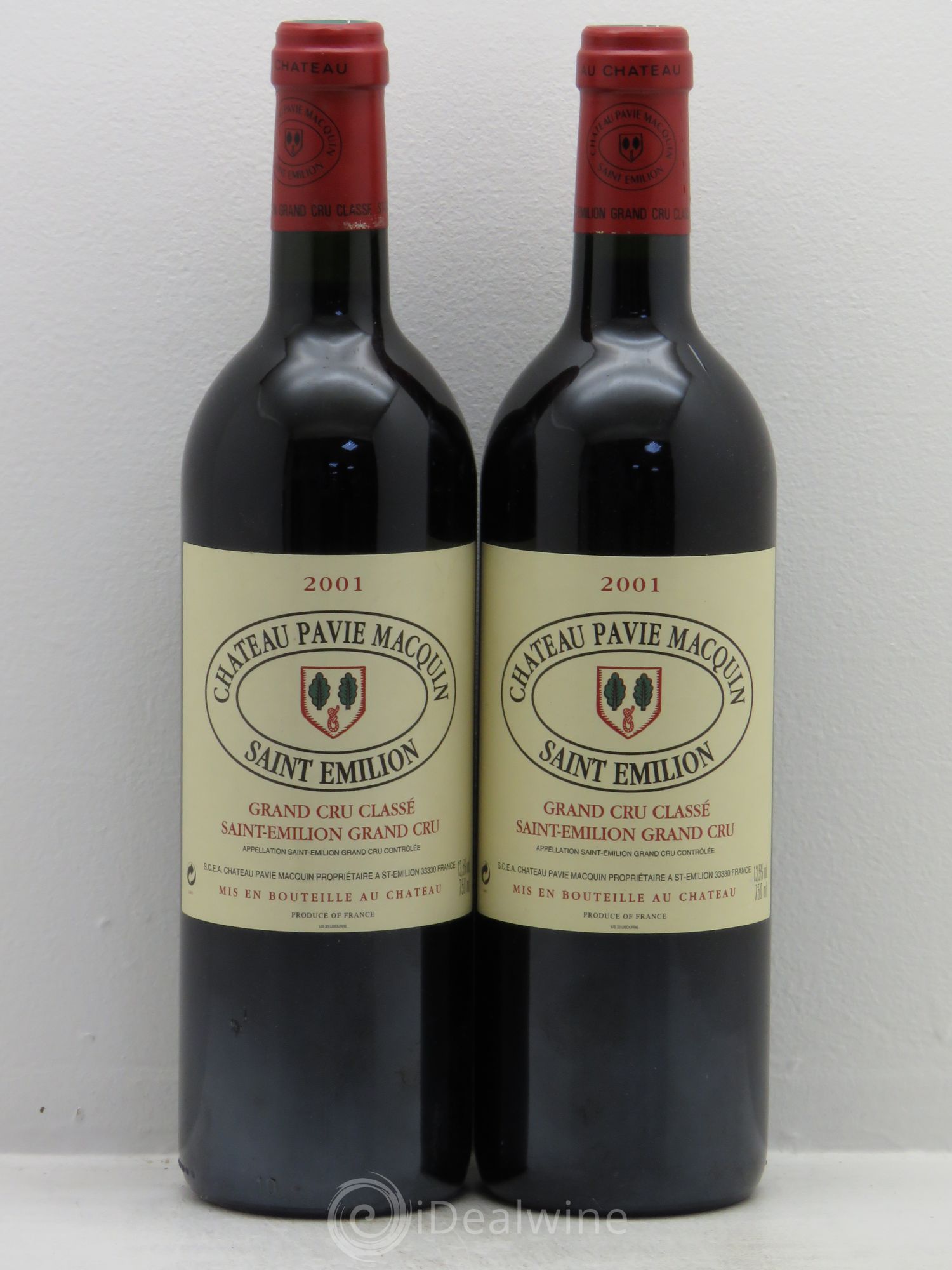 Château Pavie Macquin 1er Grand Cru Classé B 2001 - Lot de 2 bouteilles - 0