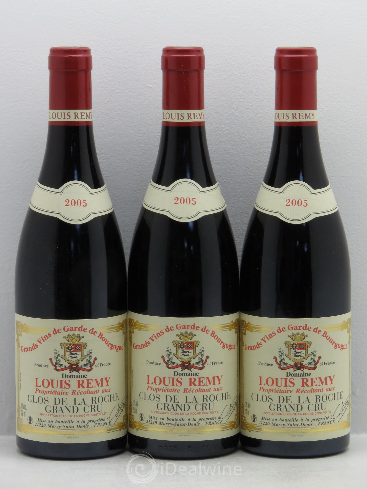 Clos de la Roche Grand Cru Rémy 2005 - Lot of 3 bottles - 0