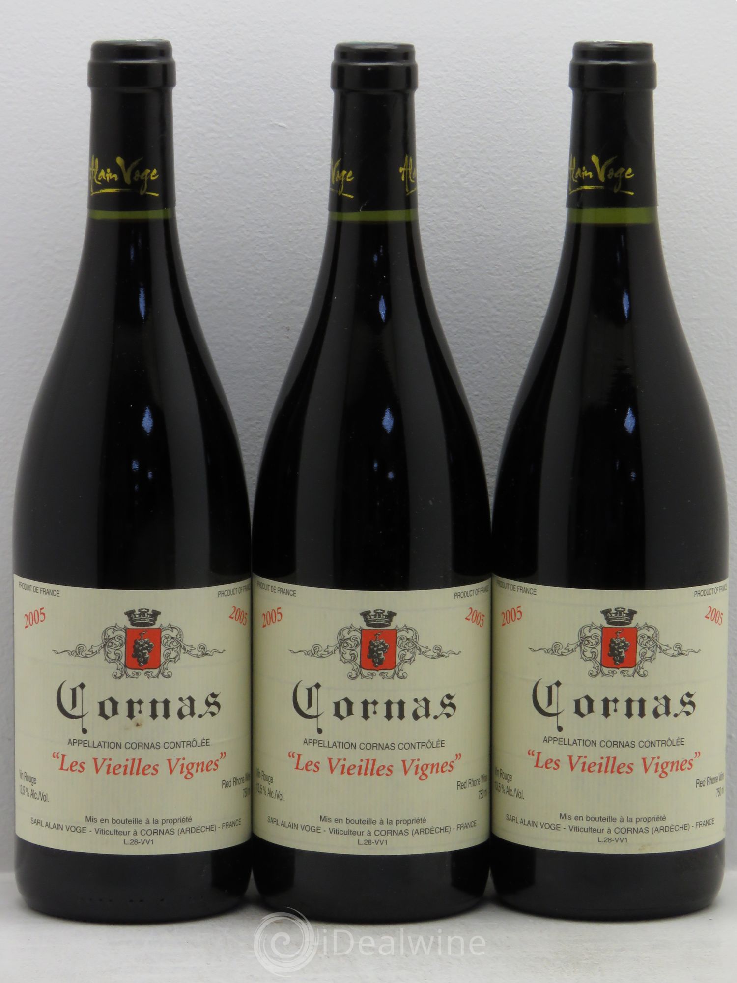 Cornas Les Vieilles Vignes Alain Voge (Domaine) 2005 - Lotto di 3 bottiglie - 0