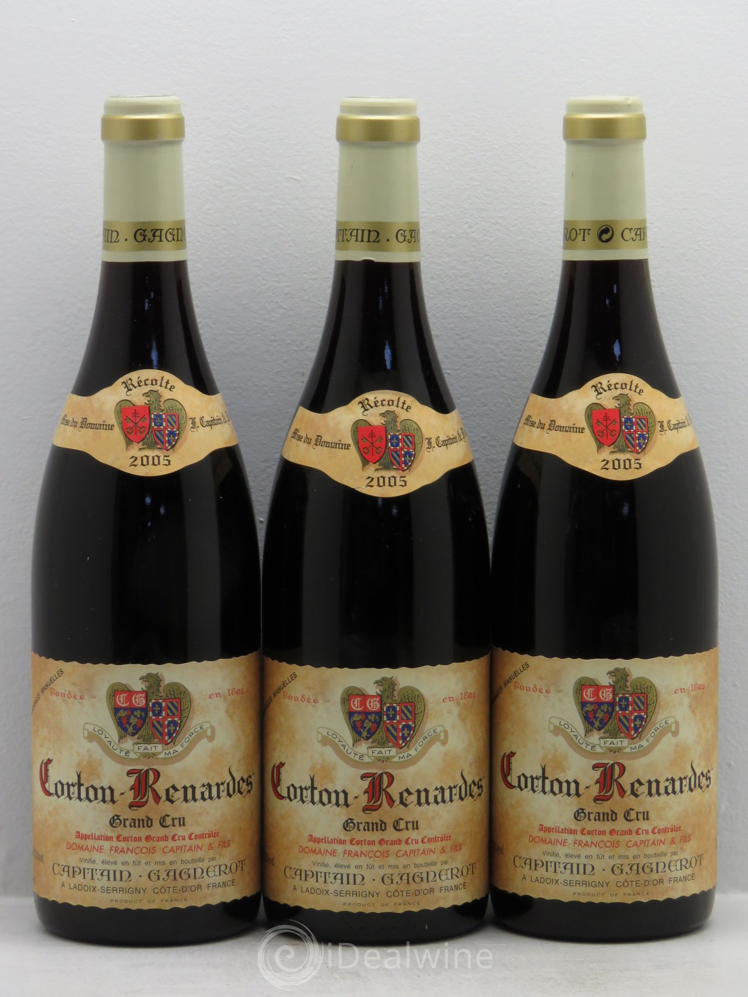 Corton Grand Cru Capitain Gagnerot 2005 - Lot de 3 bouteilles - 0