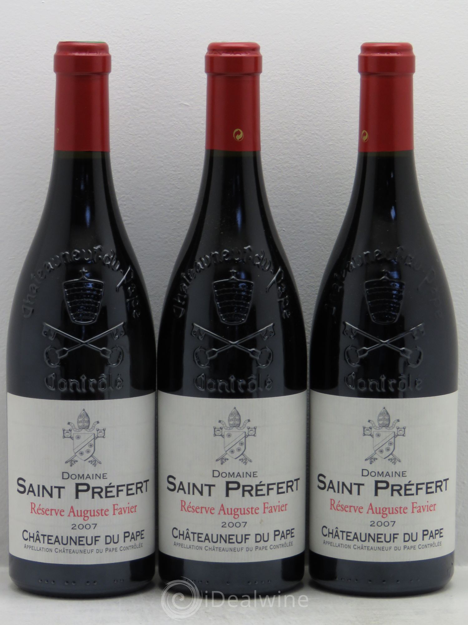 Châteauneuf-du-Pape Réserve Auguste Favier Domaine Saint-Préfert Réserve Auguste 2007 - Lot de 3 bouteilles - 0