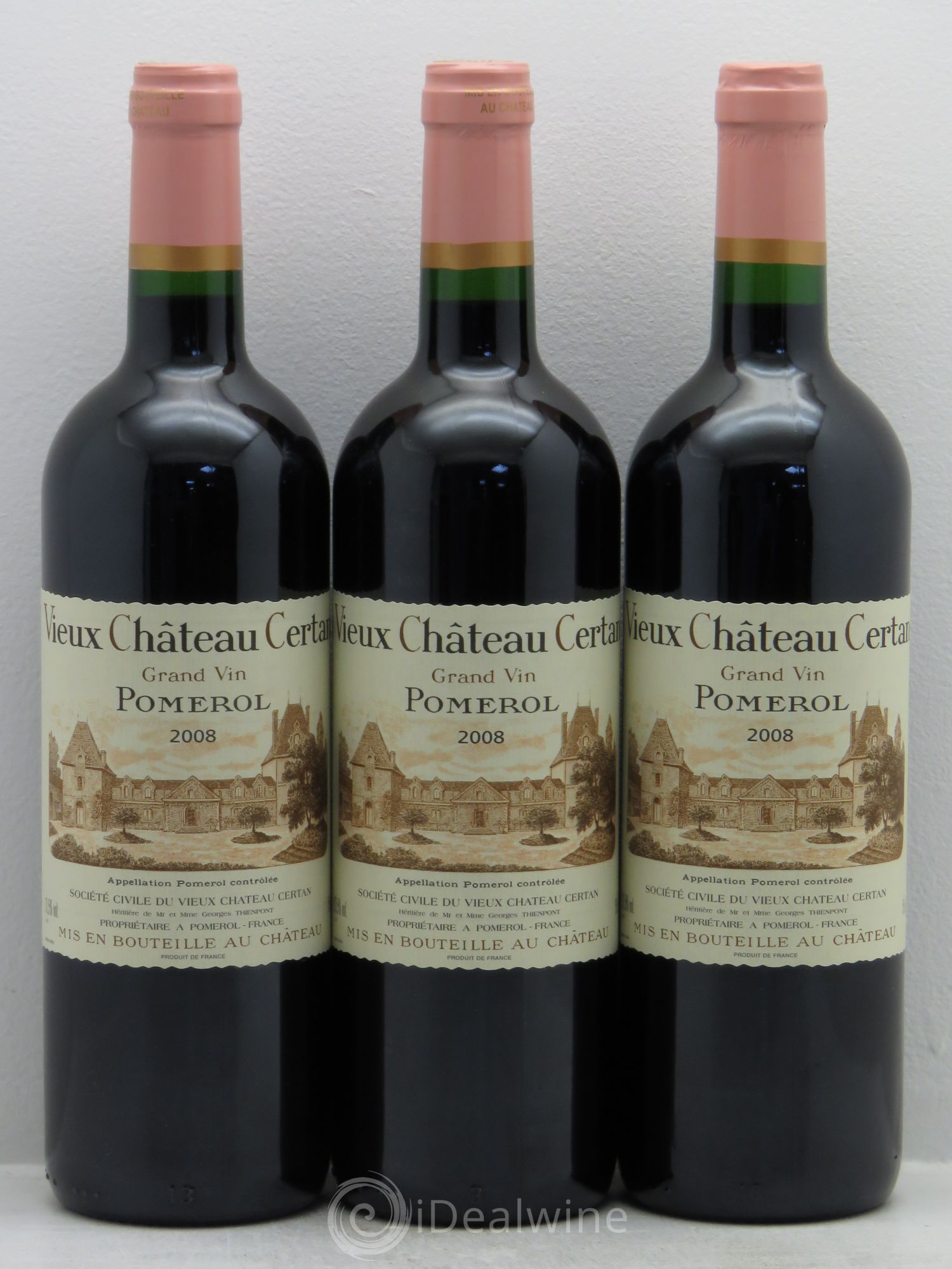 Vieux Château Certan 2008 - Lot de 3 bouteilles - 0