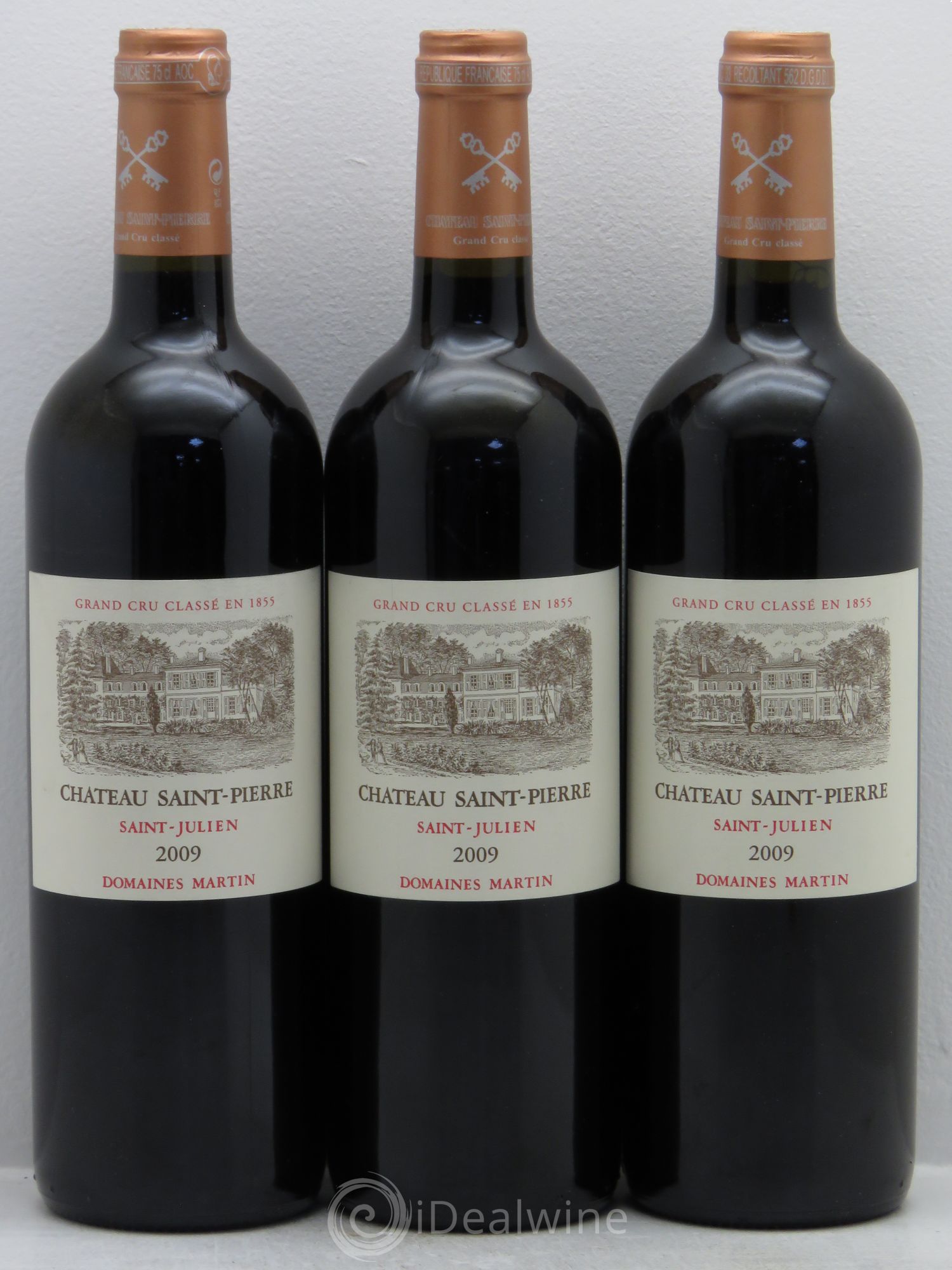 Château Saint-Pierre 4ème Grand Cru Classé 2009 - Lot de 3 bouteilles - 0