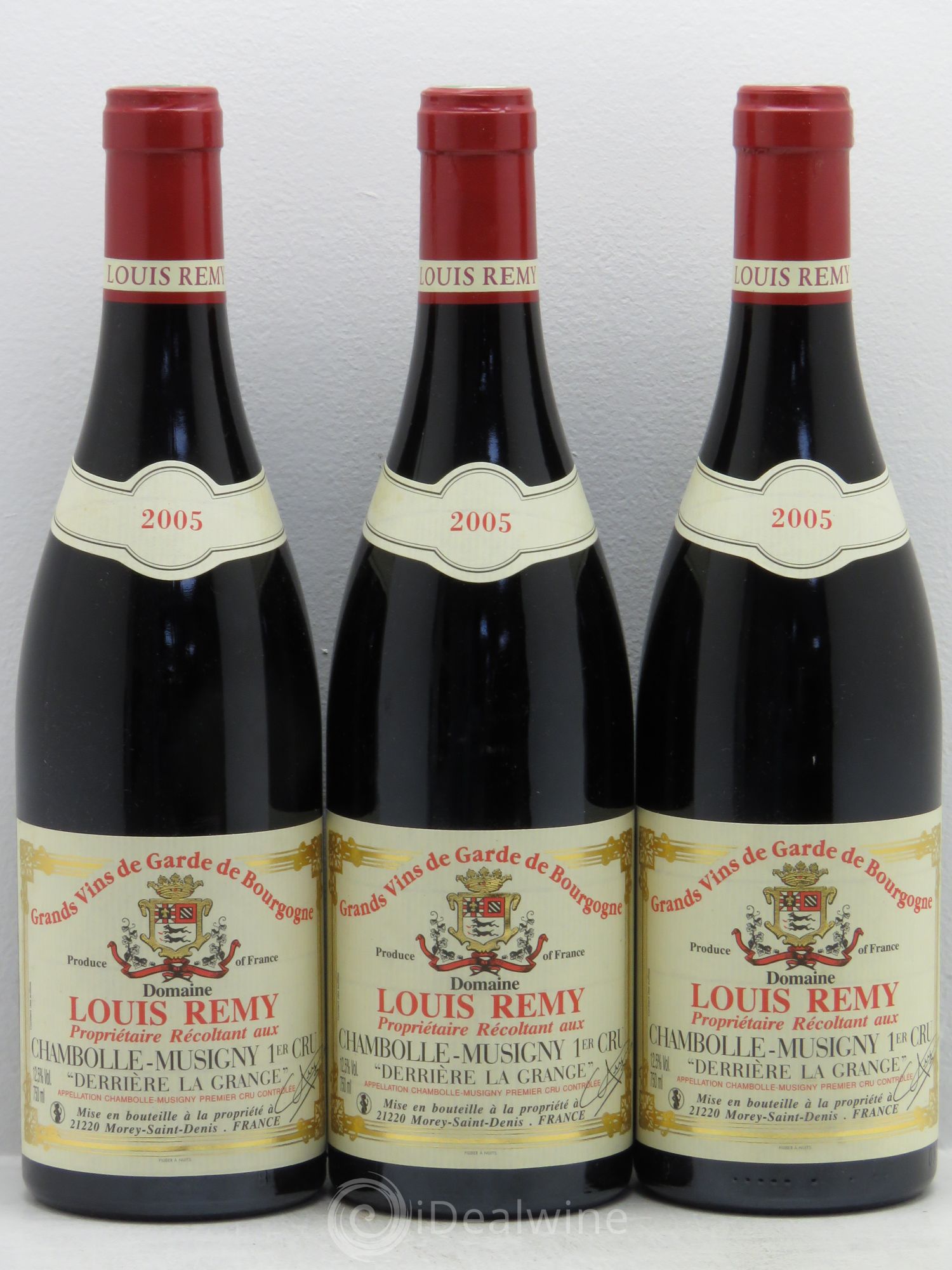 Chambolle-Musigny 1er Cru Domaine Louis Rémy 2005 - Lot de 3 bouteilles - 0