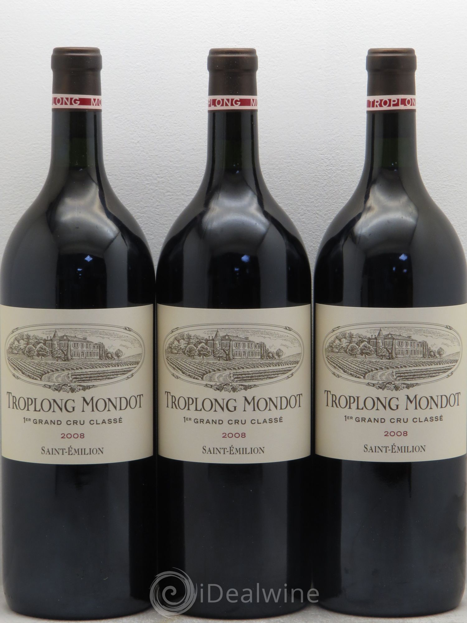 Château Troplong Mondot 1er Grand Cru Classé B 2008 - Lot de 3 magnums - 0