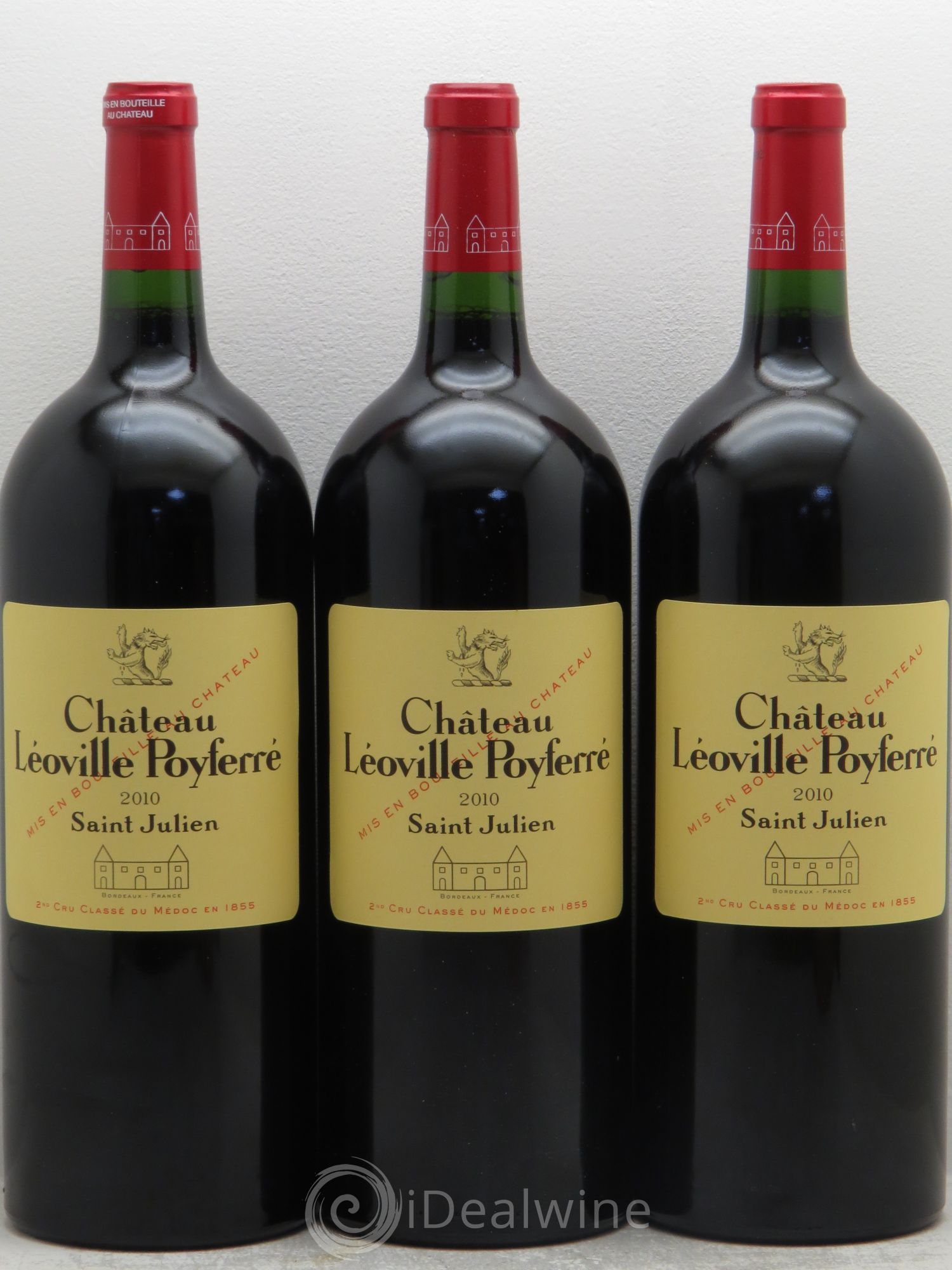 Château Léoville Poyferré 2ème Grand Cru Classé 2010 - Lot de 3 magnums - 0