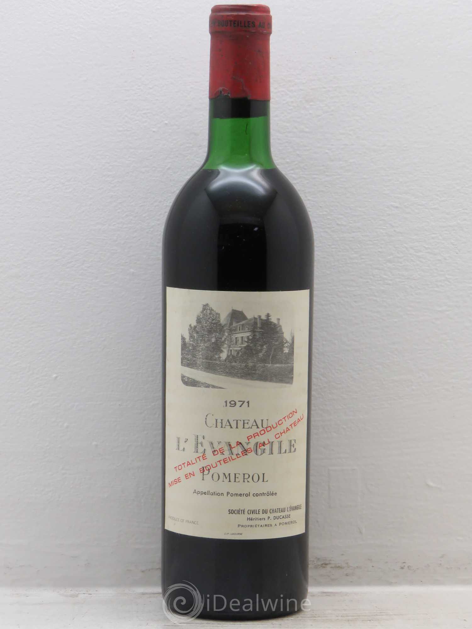 Château l' Évangile 1971 - Lot de 1 bouteille - 0