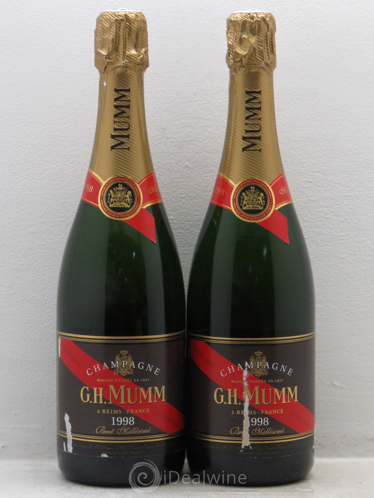 Champagne Mumm 1998 - Lot de 2 bouteilles - 0