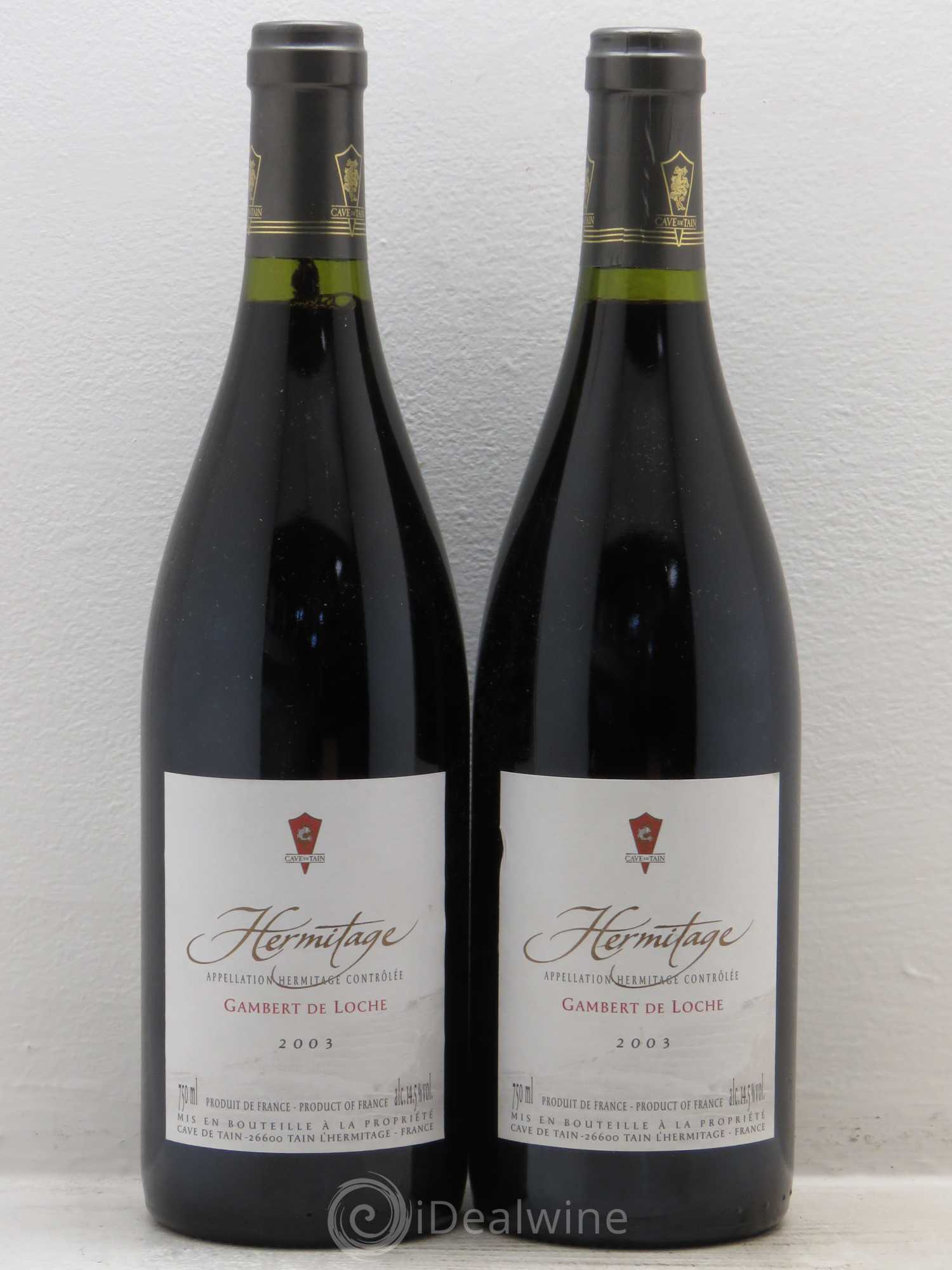 Hermitage Gambert de Loche Cave de Tain 2003 - Lot de 2 bouteilles - 0