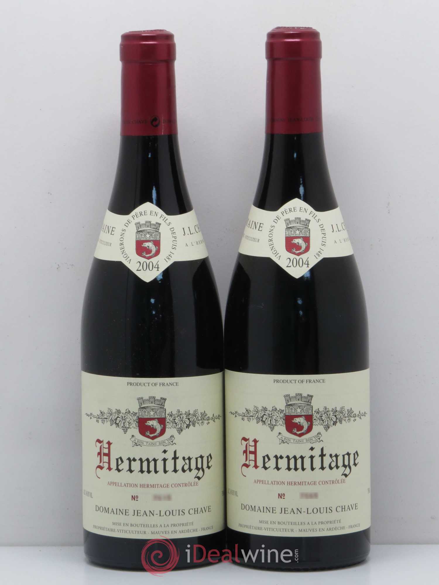 Hermitage Jean-Louis Chave 2004 - Lot de 2 bouteilles - 0