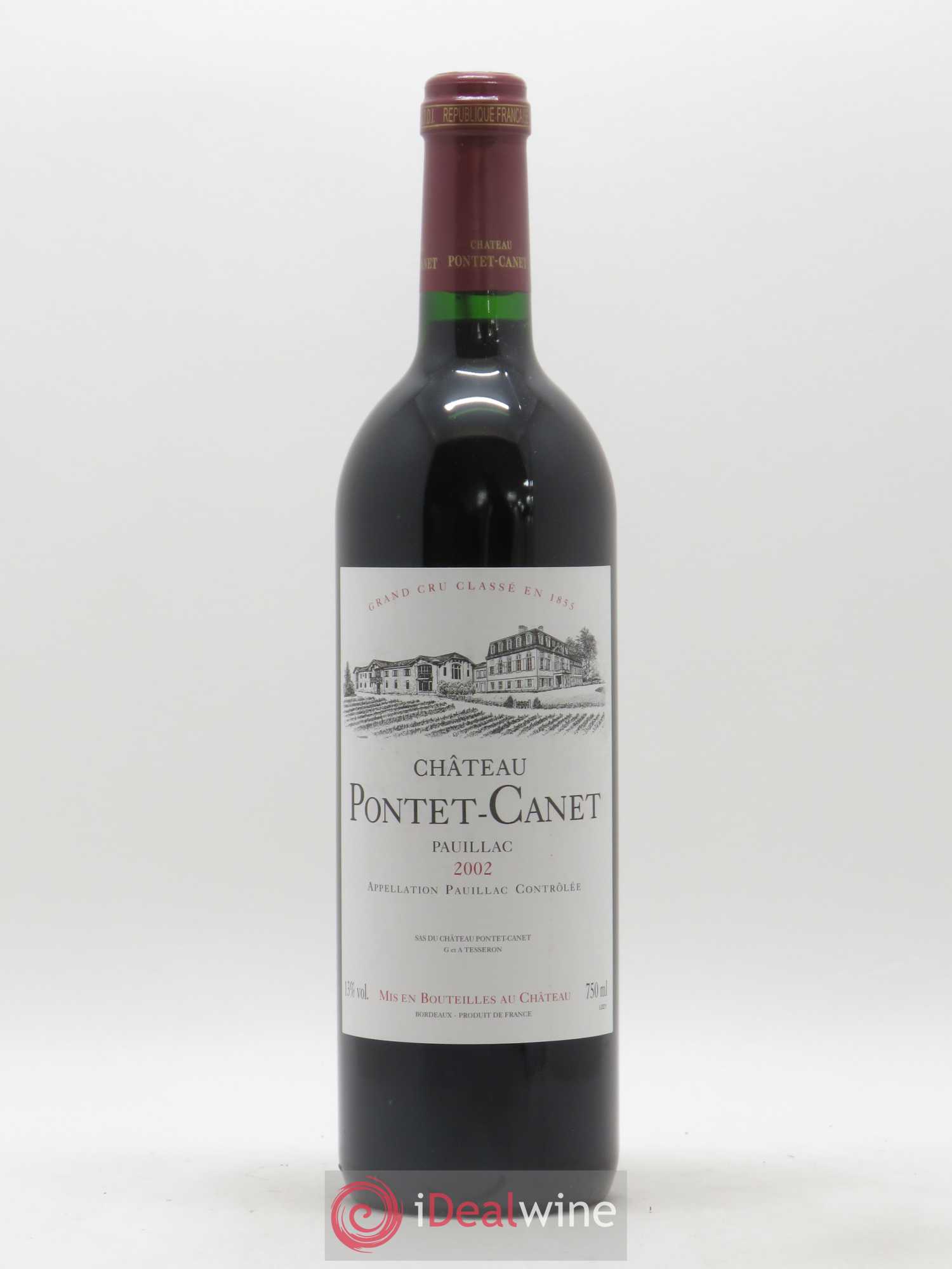 Château Pontet Canet 5ème Grand Cru Classé 2002 - Lot de 1 bouteille - 0
