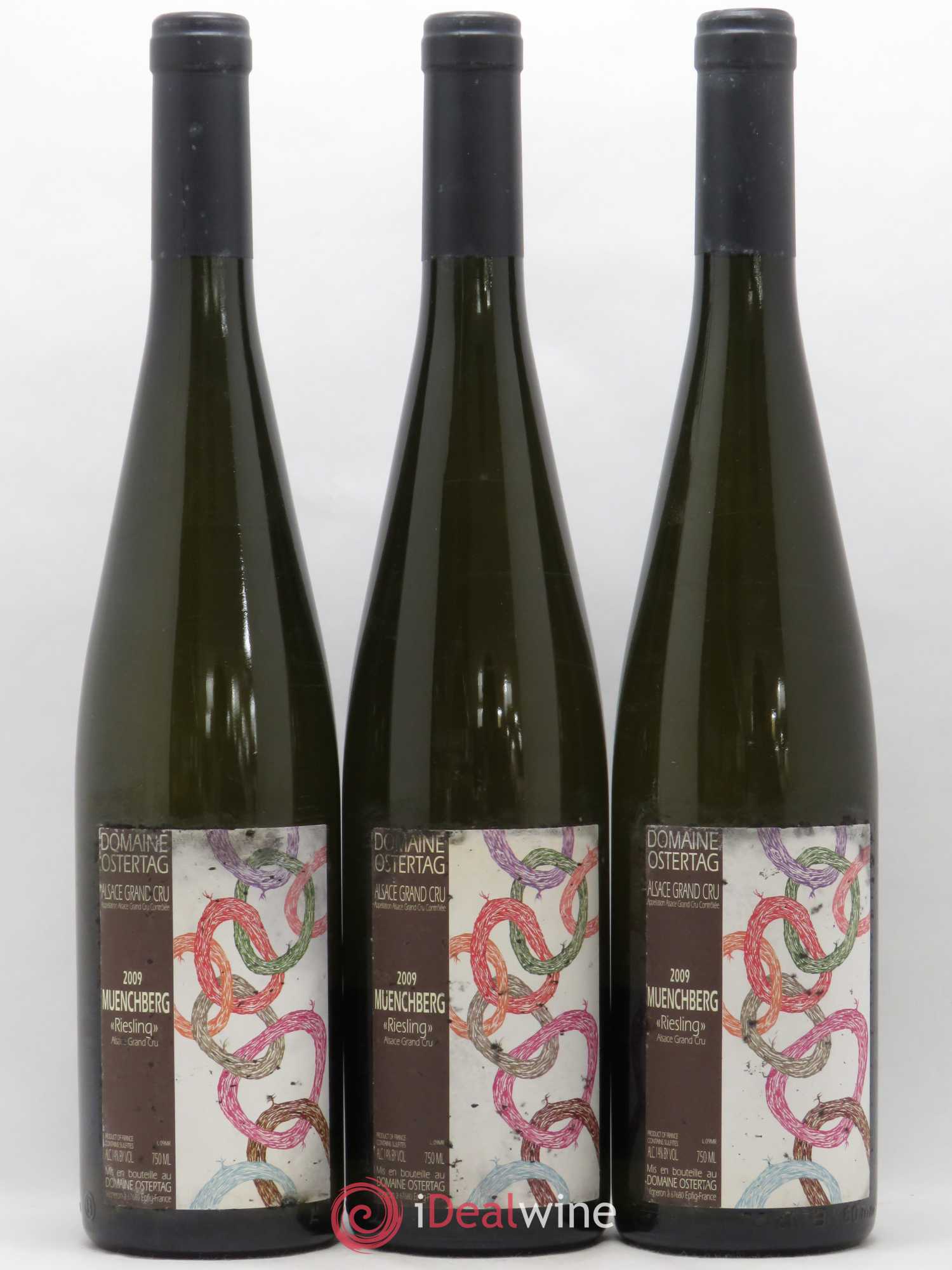 Alsace Riesling Grand Cru Muenchberg Ostertag (Domaine) 2009 - Lot de 3 bouteilles - 0
