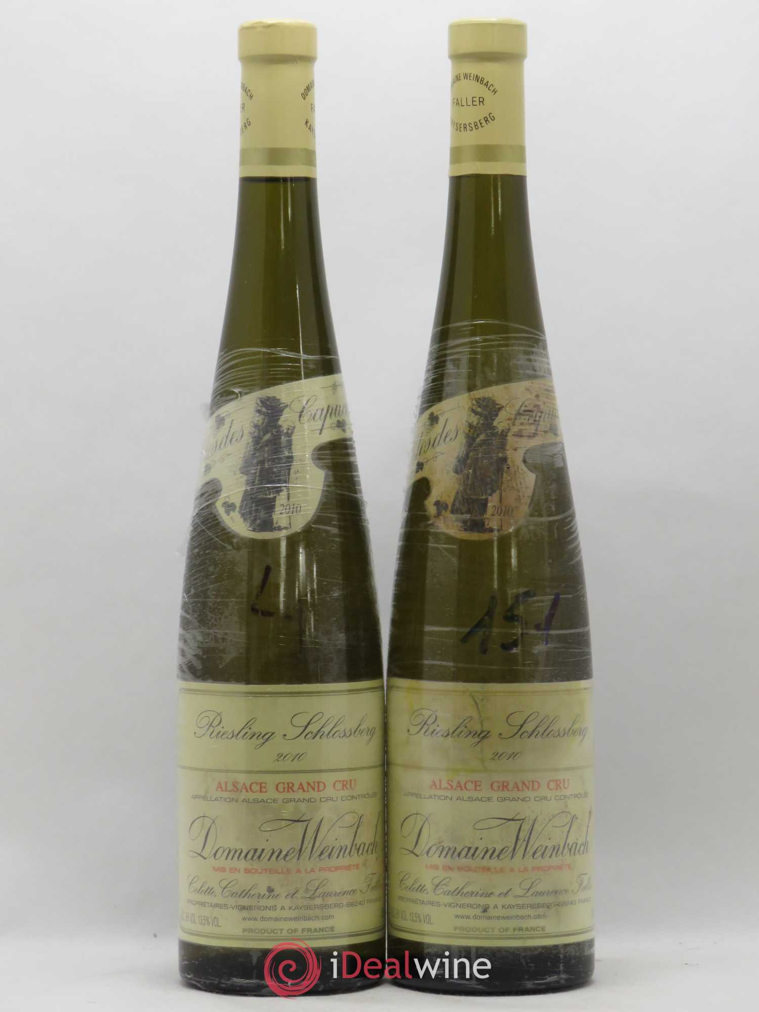 Alsace Grand Cru Schlossberg Riesling Weinbach (Domaine) 2010 - Lot de 2 bouteilles - 0