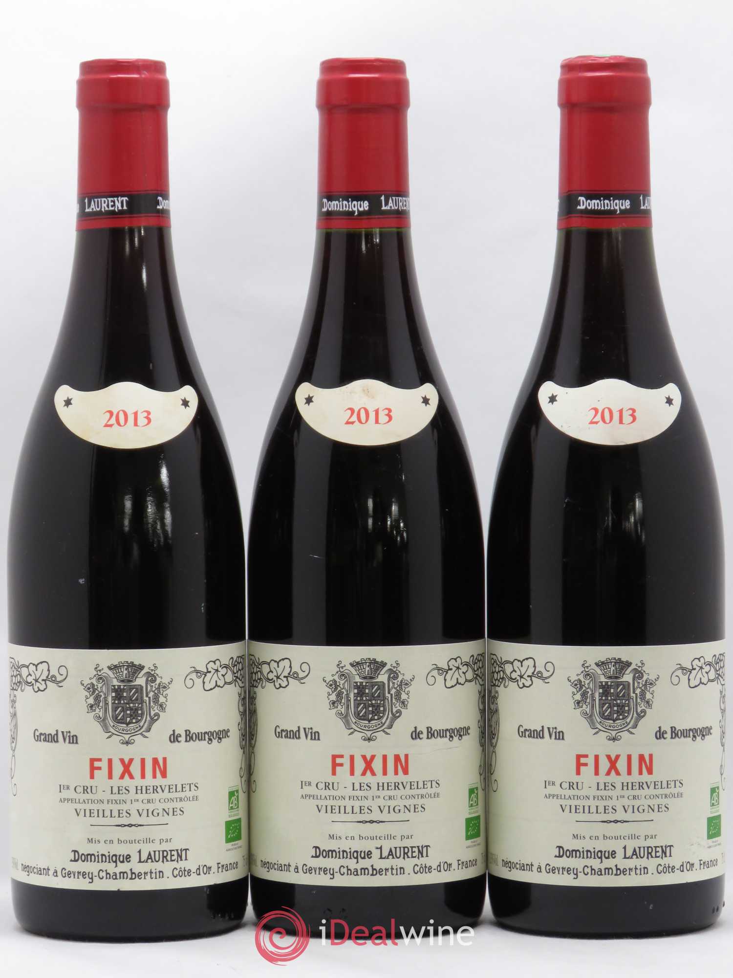 Fixin 1er Cru Les Hervelets Vieilles Vignes Dominique Laurent 2013 - Posten von 3 Flaschen - 0