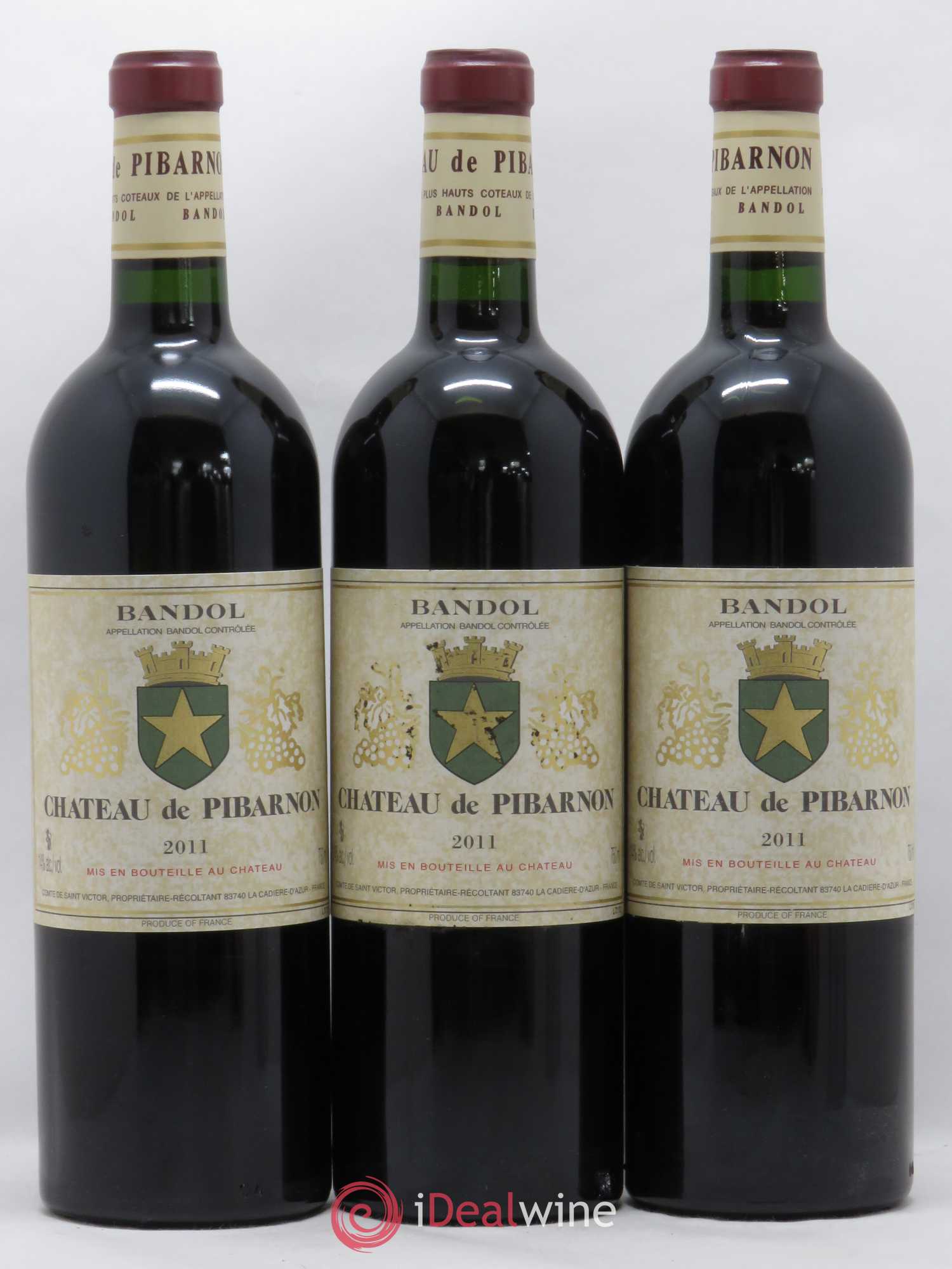 Bandol Château de Pibarnon Comte de Saint-Victor 2011 - Lot de 3 bouteilles - 0