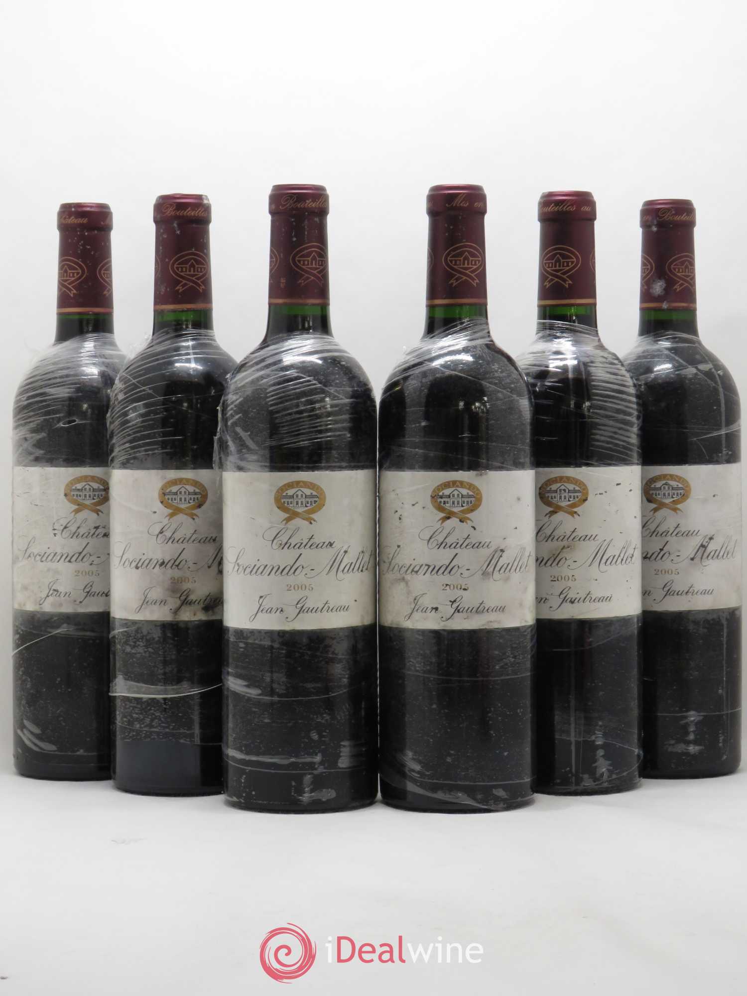 Château Sociando Mallet 2005 - Lot de 6 bouteilles - 0