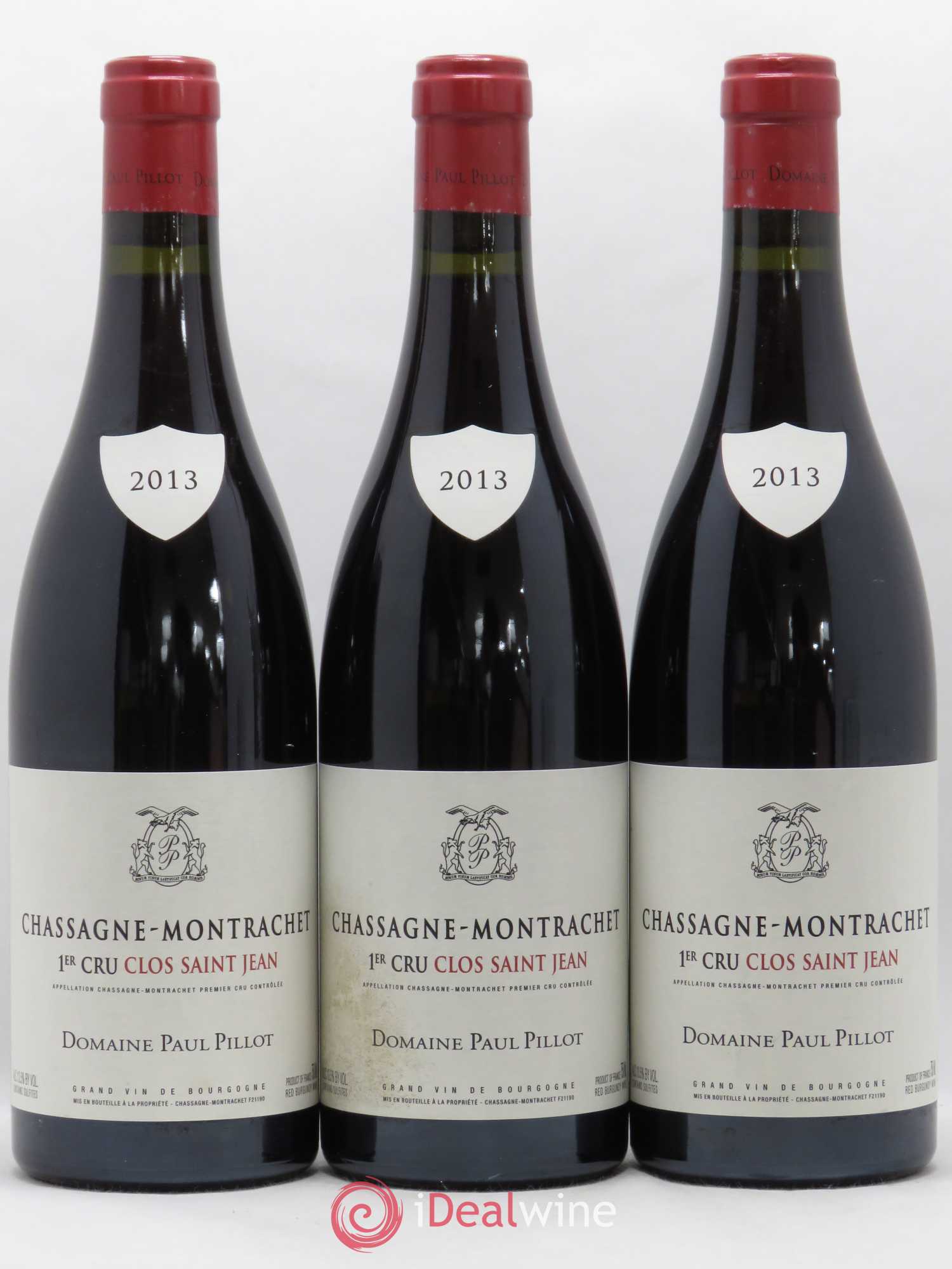 Chassagne-Montrachet 1er Cru Clos Saint-Jean Paul Pillot (Domaine) 2013 - Lot de 3 bouteilles - 0