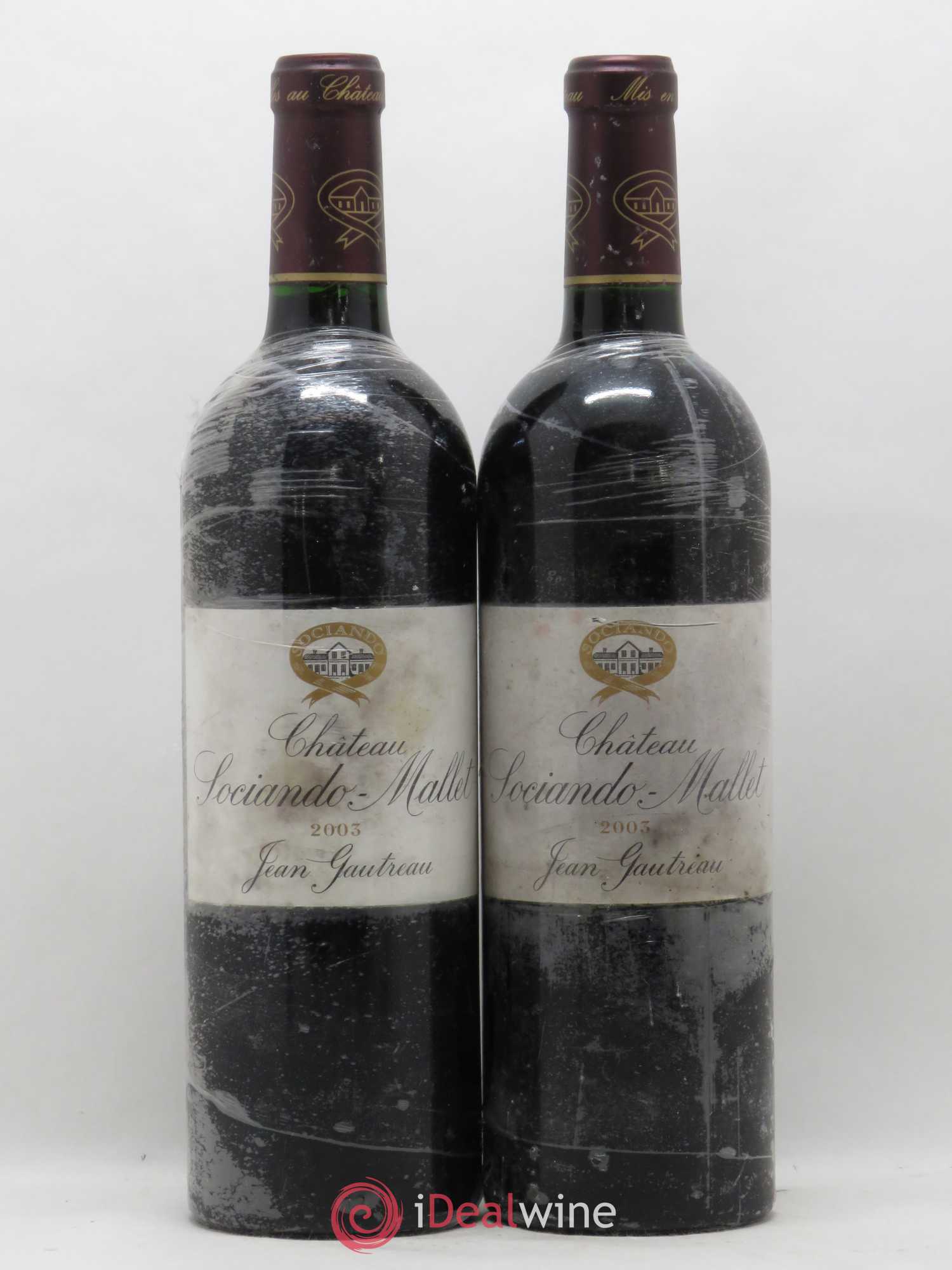 Château Sociando Mallet 2003 - Lot de 2 bouteilles - 0