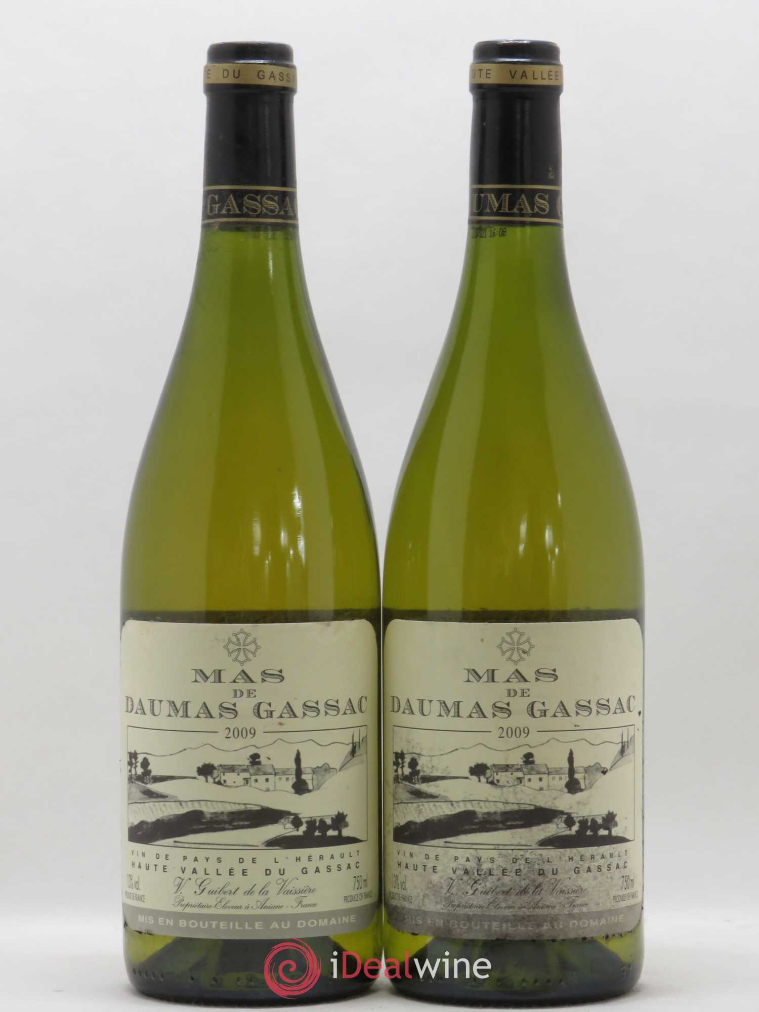 Saint-Guilhem-le-Désert - Cité d'Aniane Mas Daumas Gassac Famille Guibert de La Vaissière 2009 - Lot de 2 bouteilles - 0