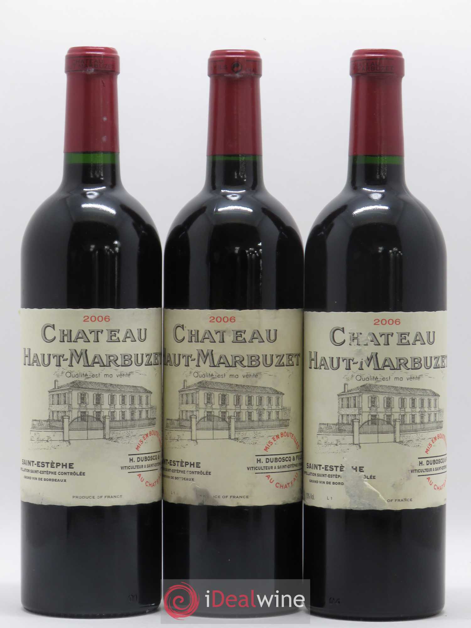 Château Haut Marbuzet 2006 - Lot de 3 bouteilles - 0