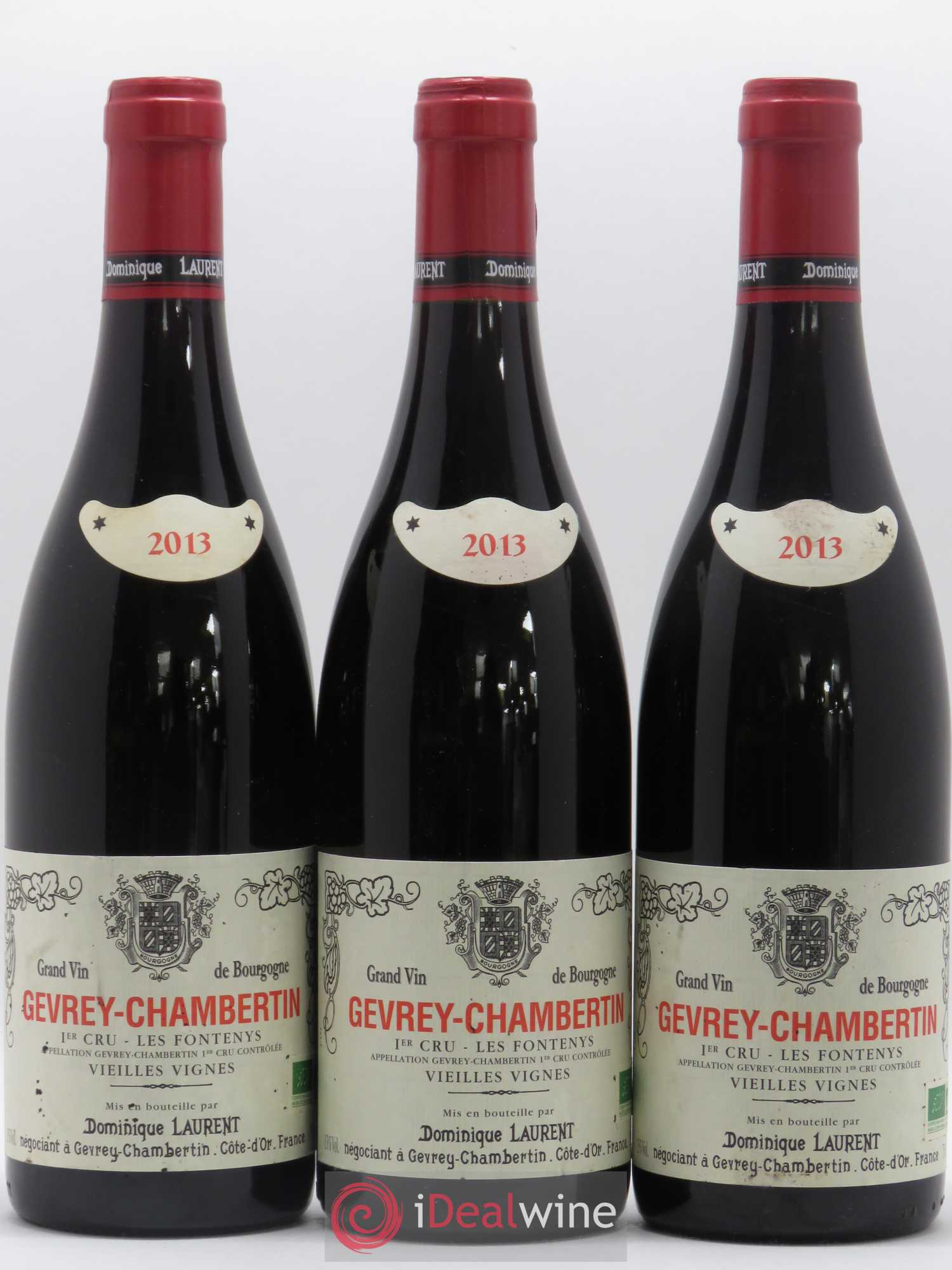 Gevrey-Chambertin 1er Cru Les Fontenys Vieilles Vignes Dominique Laurent 2013 - Posten von 3 Flaschen - 0