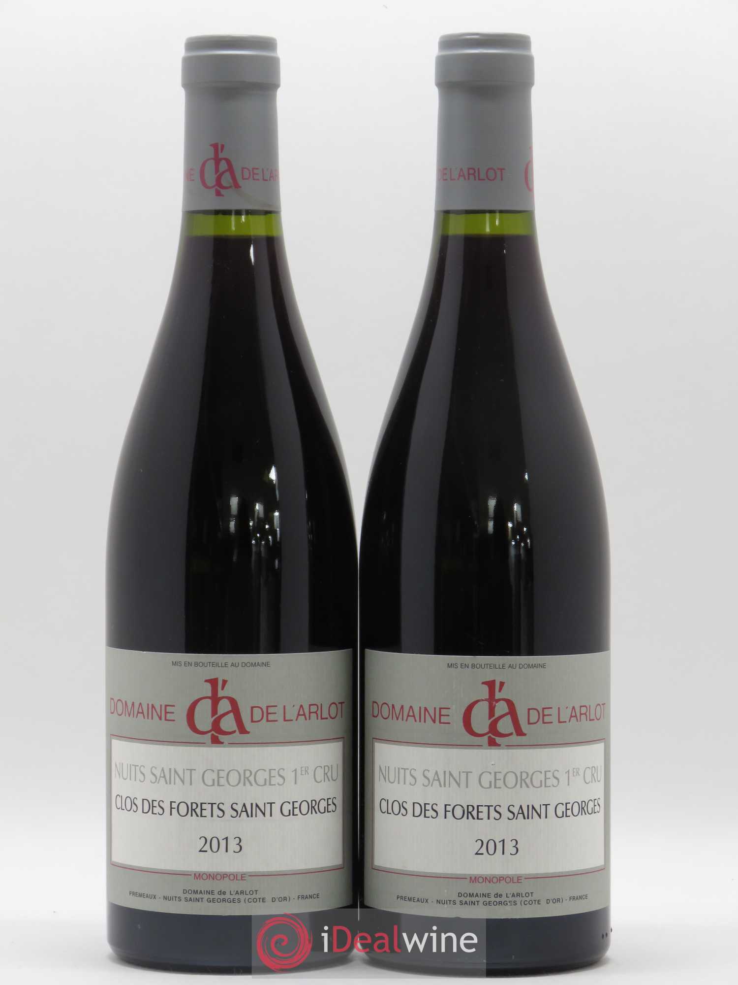 Nuits-Saint-Georges 1er Cru Clos des Forêts Saint-Georges Domaine de l'Arlot 2013 - Lot de 2 bouteilles - 0
