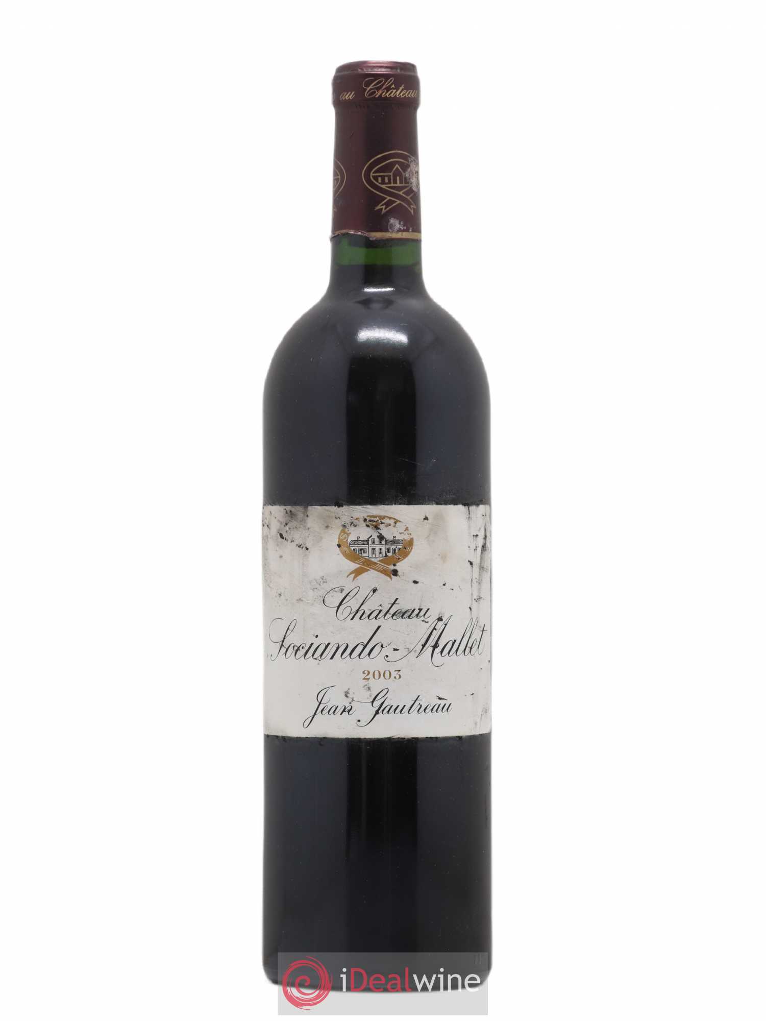 Château Sociando Mallet 2003 - Lot de 1 bouteille - 0