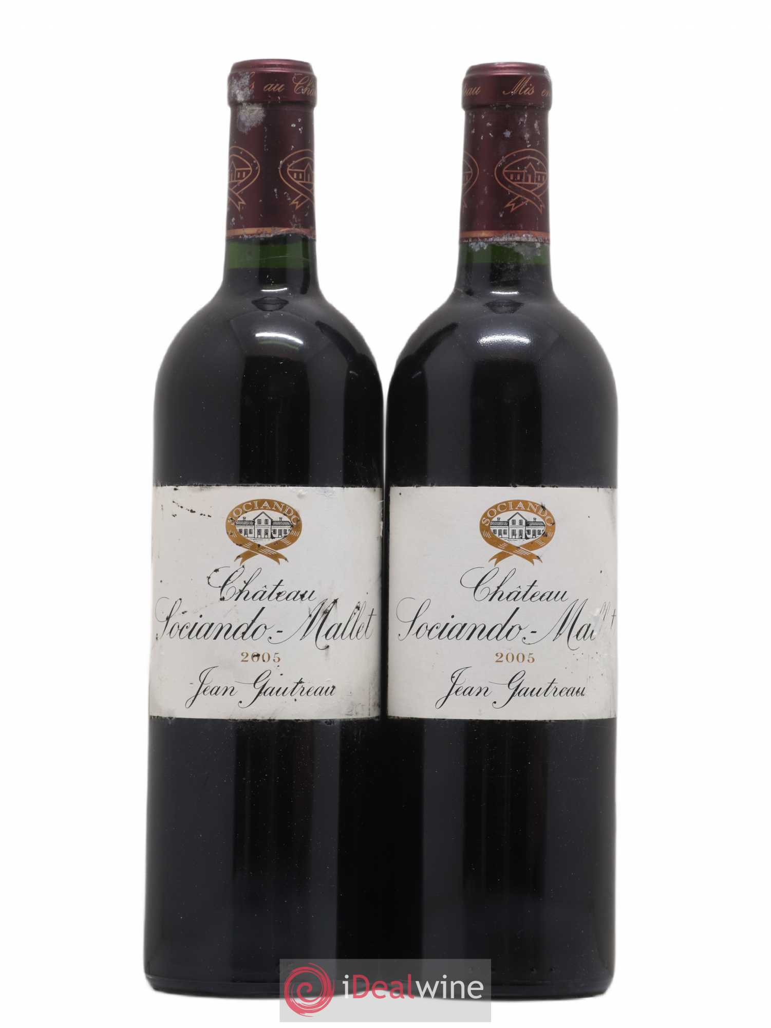 Château Sociando Mallet 2005 - Lot de 2 bouteilles - 0