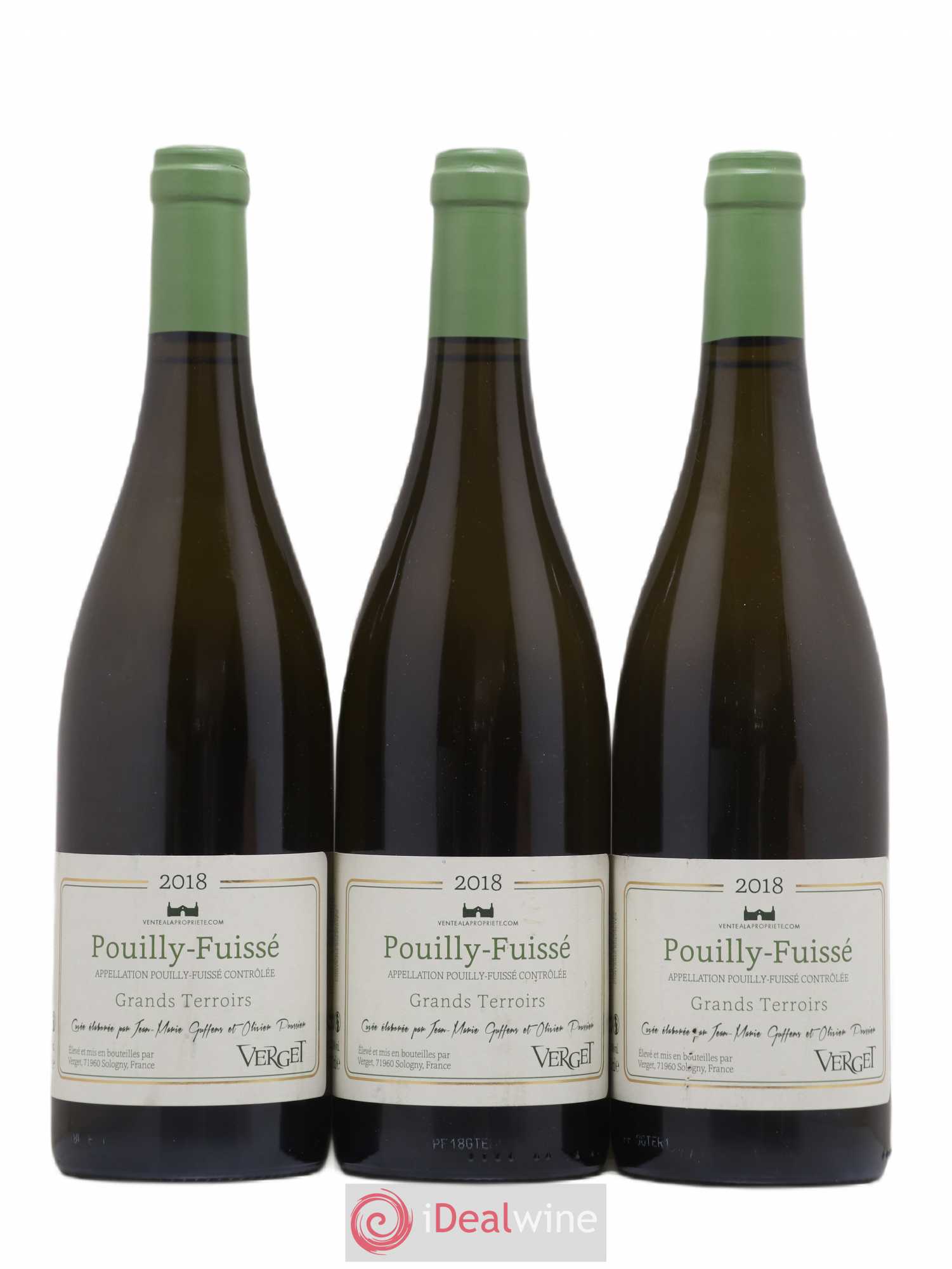 Pouilly-Fuissé Grands Terroirs Verget 2018 - Lot de 3 bouteilles - 0