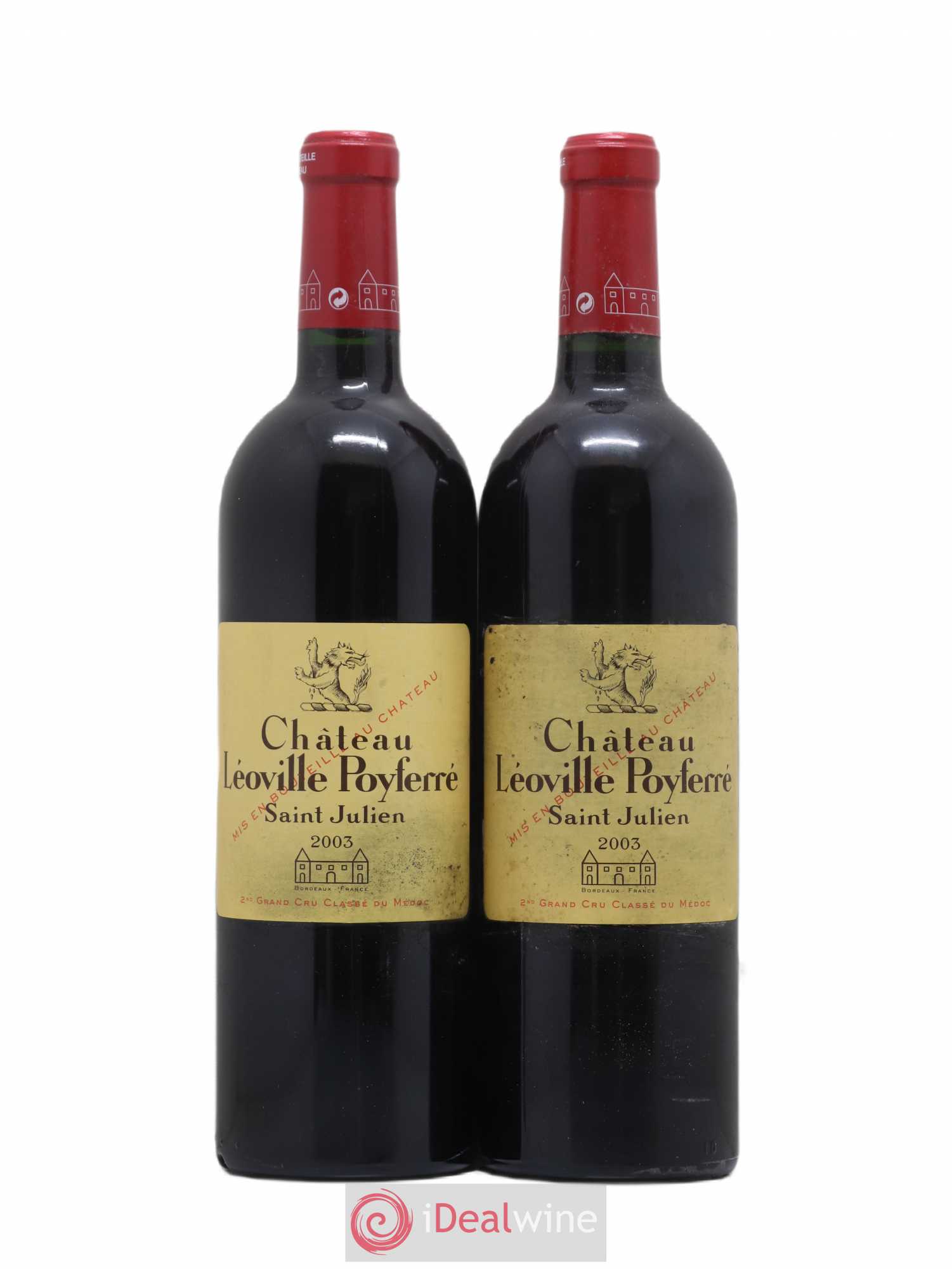 Château Léoville Poyferré 2ème Grand Cru Classé 2003 - Lot de 2 bouteilles - 0