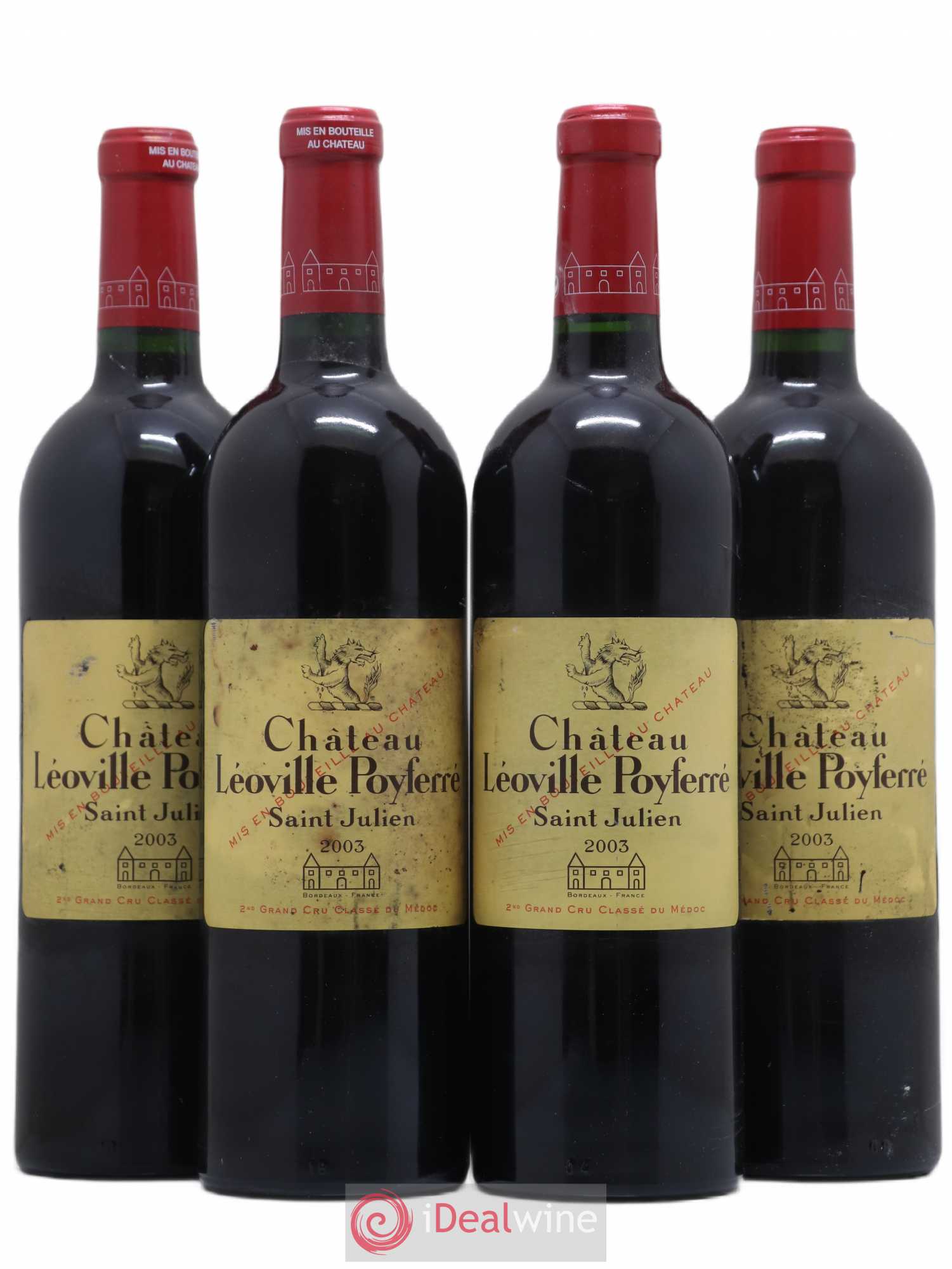 Château Léoville Poyferré 2ème Grand Cru Classé 2003 - Lot de 4 bouteilles - 0