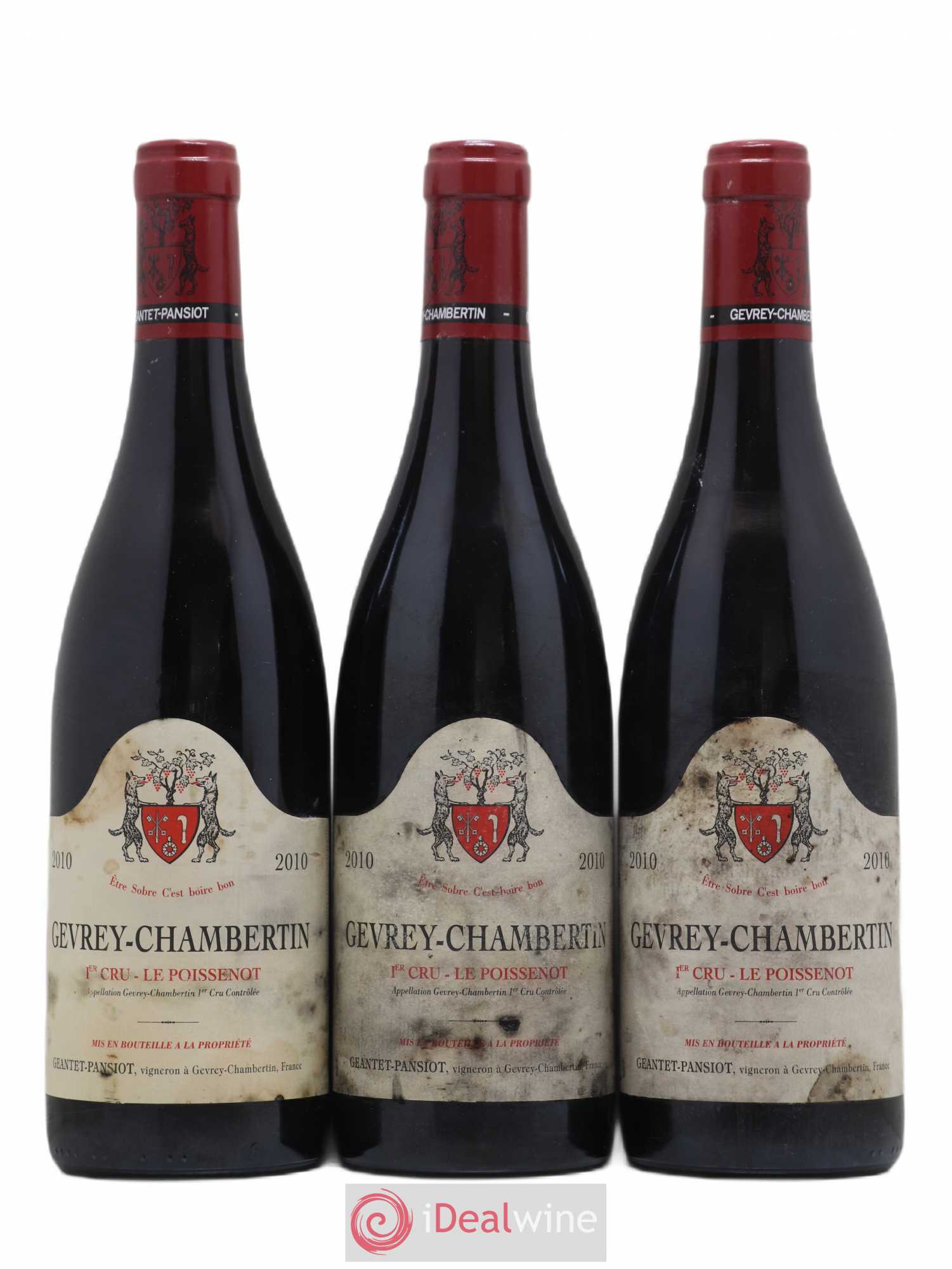 Gevrey-Chambertin 1er Cru Le Poissenot Geantet-Pansiot 2010 - Lot de 3 bouteilles - 0