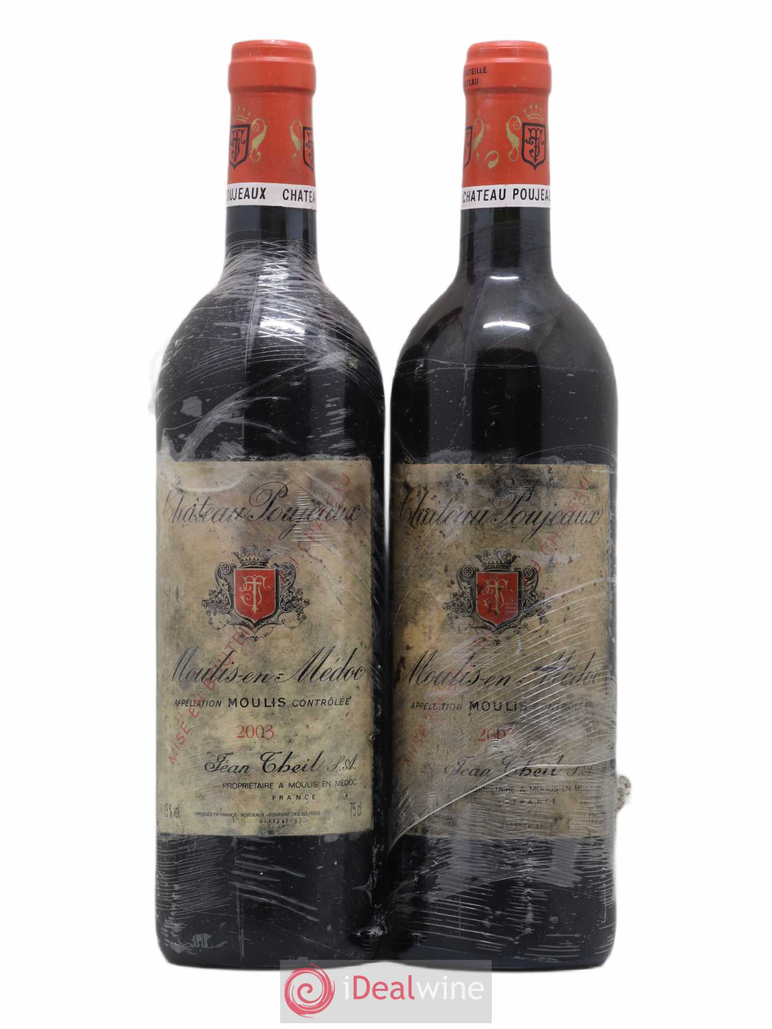 Château Poujeaux 2003 - Lot de 2 bouteilles - 0