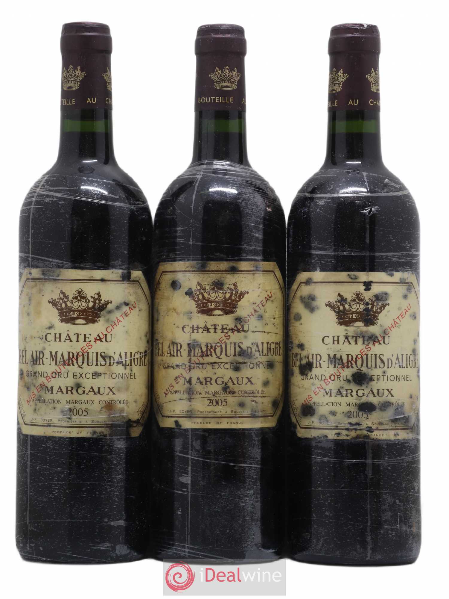 Château Bel Air Marquis d'Aligre 2005 - Lot de 3 bouteilles - 0