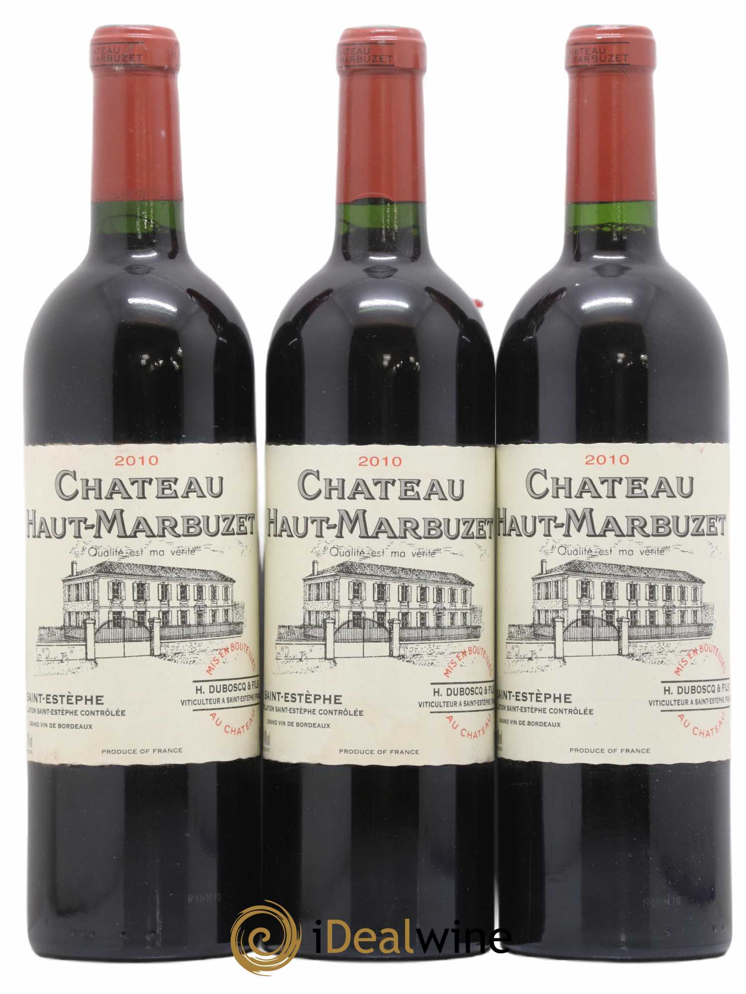 Château Haut Marbuzet 2010 - Lot of 3 bottles - 0