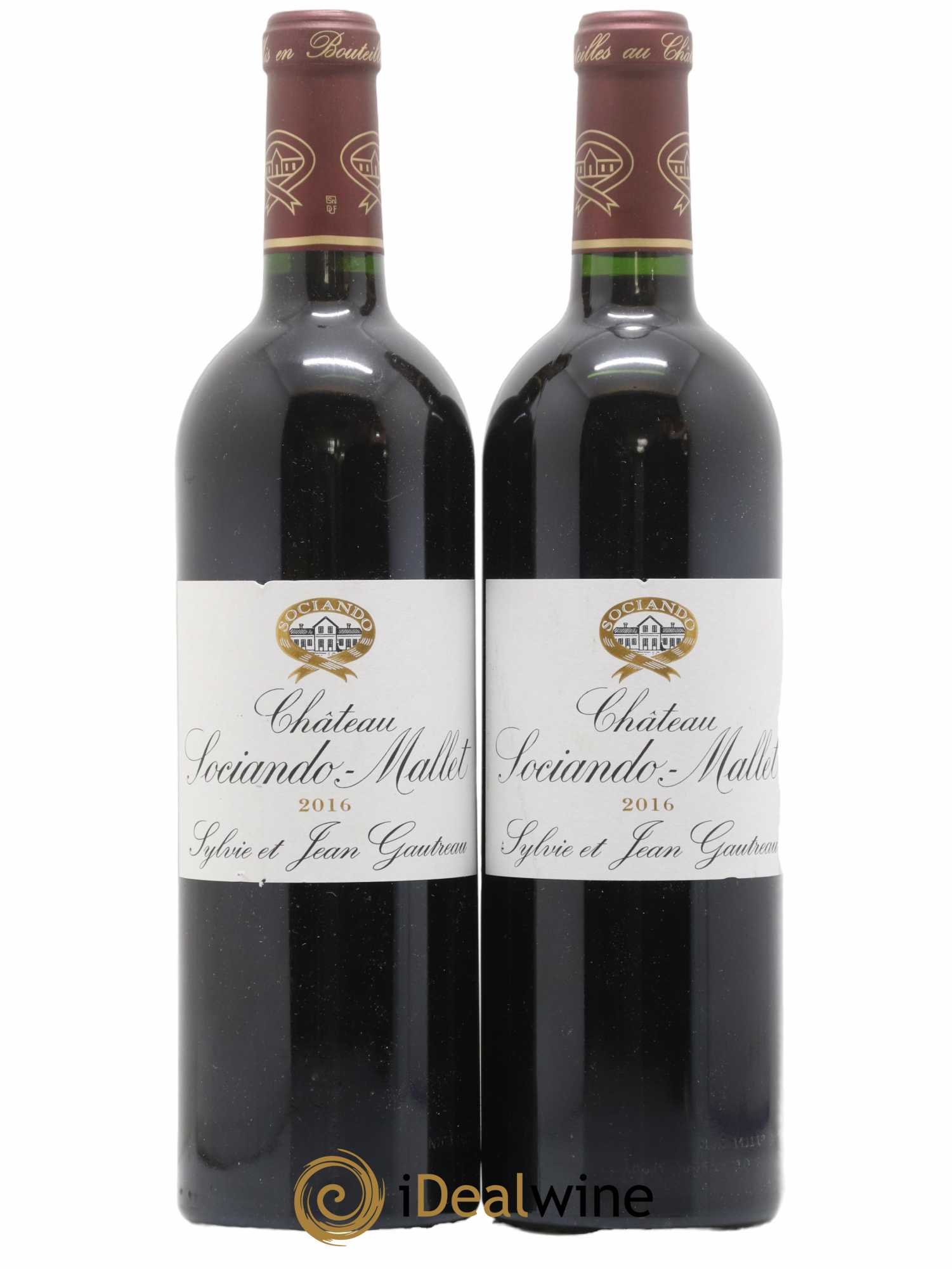 Château Sociando Mallet 2016 - Lot de 2 bouteilles - 0