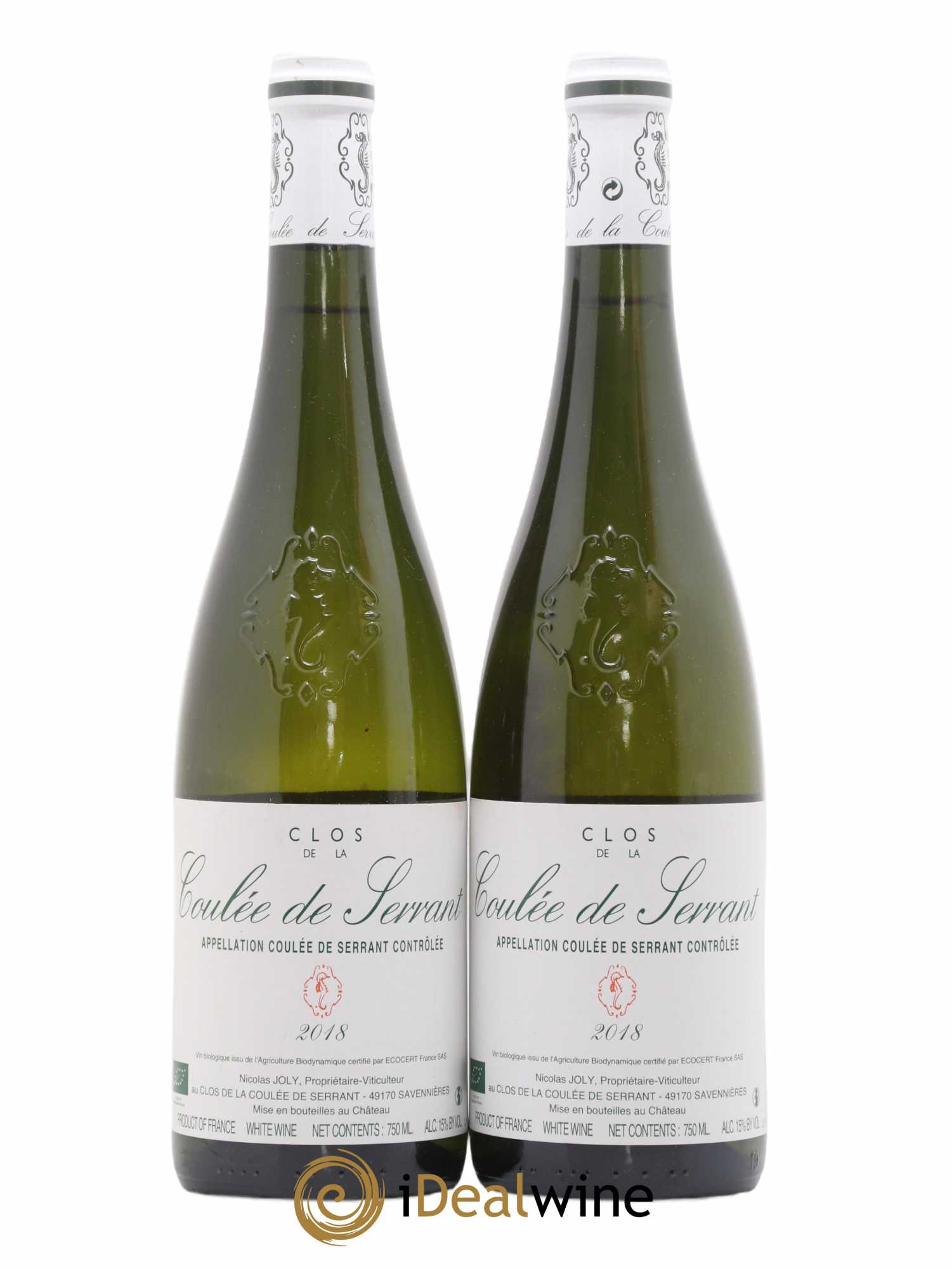 Savennières Clos de la Coulée de Serrant Vignobles de la Coulée de Serrant - Nicolas Joly 2018 - Lot de 2 bouteilles - 0