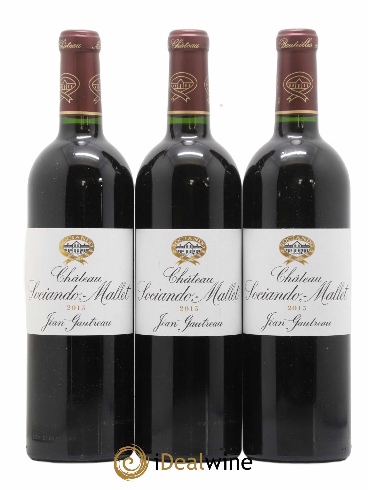 Château Sociando Mallet 2013 - Lot de 3 bouteilles - 0
