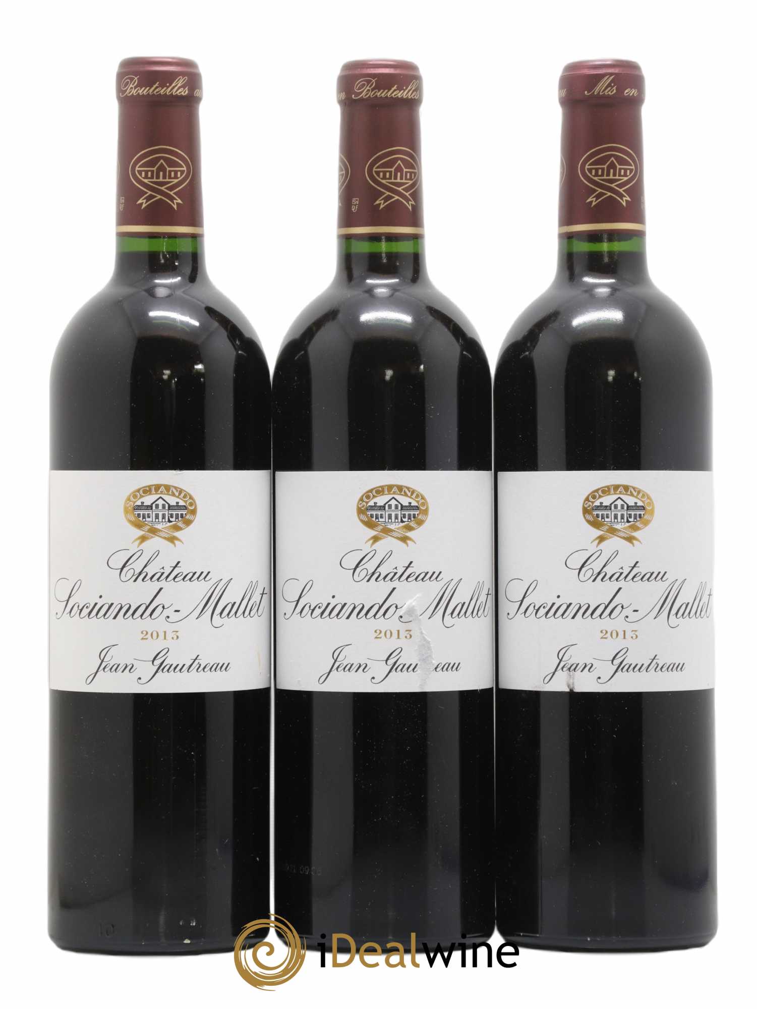 Château Sociando Mallet 2013 - Lot de 3 bouteilles - 0