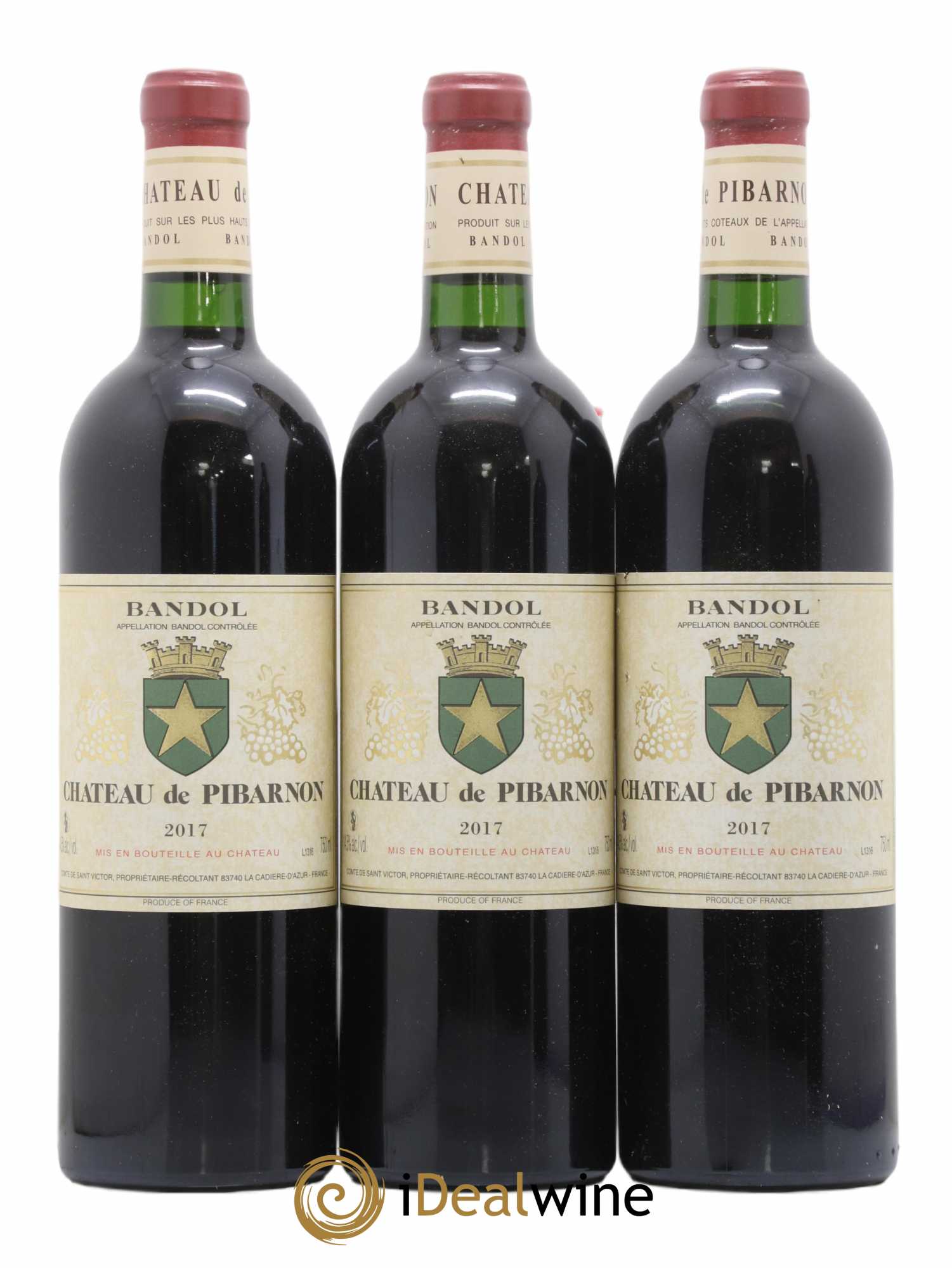 Bandol Château de Pibarnon Comte de Saint-Victor 2017 - Lot de 3 bouteilles - 0