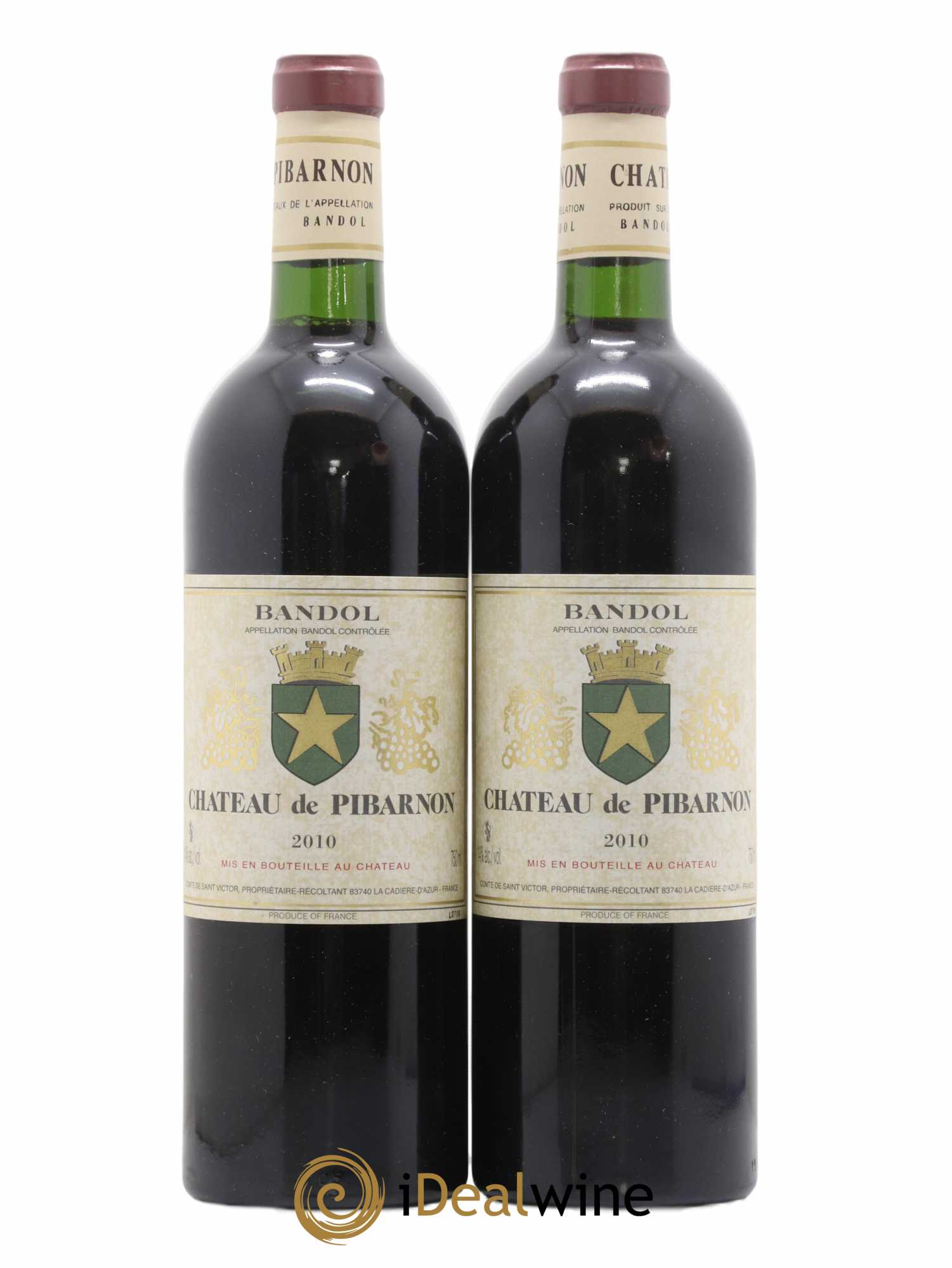 Bandol Château de Pibarnon Comte de Saint-Victor 2010 - Lot de 2 bouteilles - 0