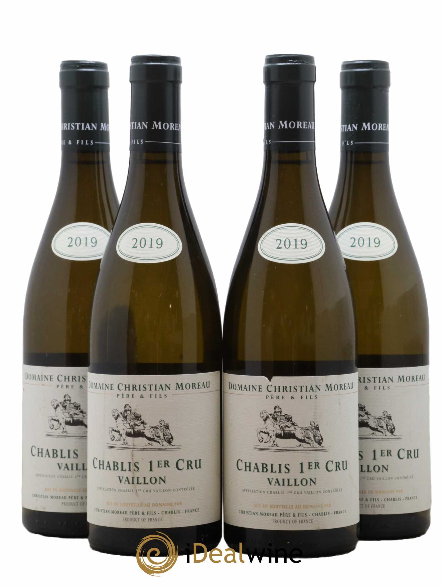 Chablis 1er Cru Vaillons Christian Moreau 2019 - Lot de 4 bouteilles - 0