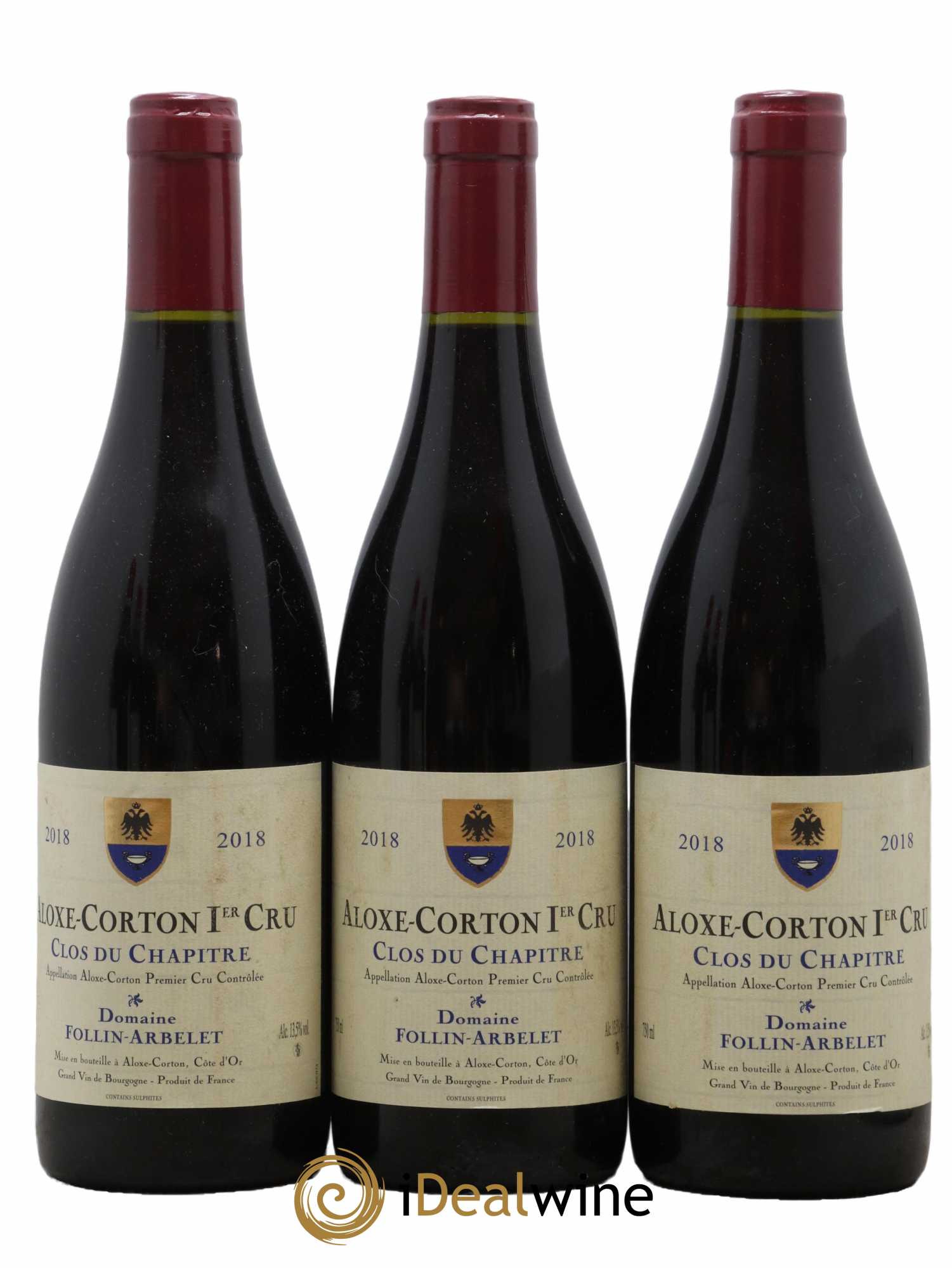 Aloxe-Corton 1er Cru Clos du Chapitre Follin-Arbelet (Domaine) 2018 - Lot de 3 bouteilles - 0