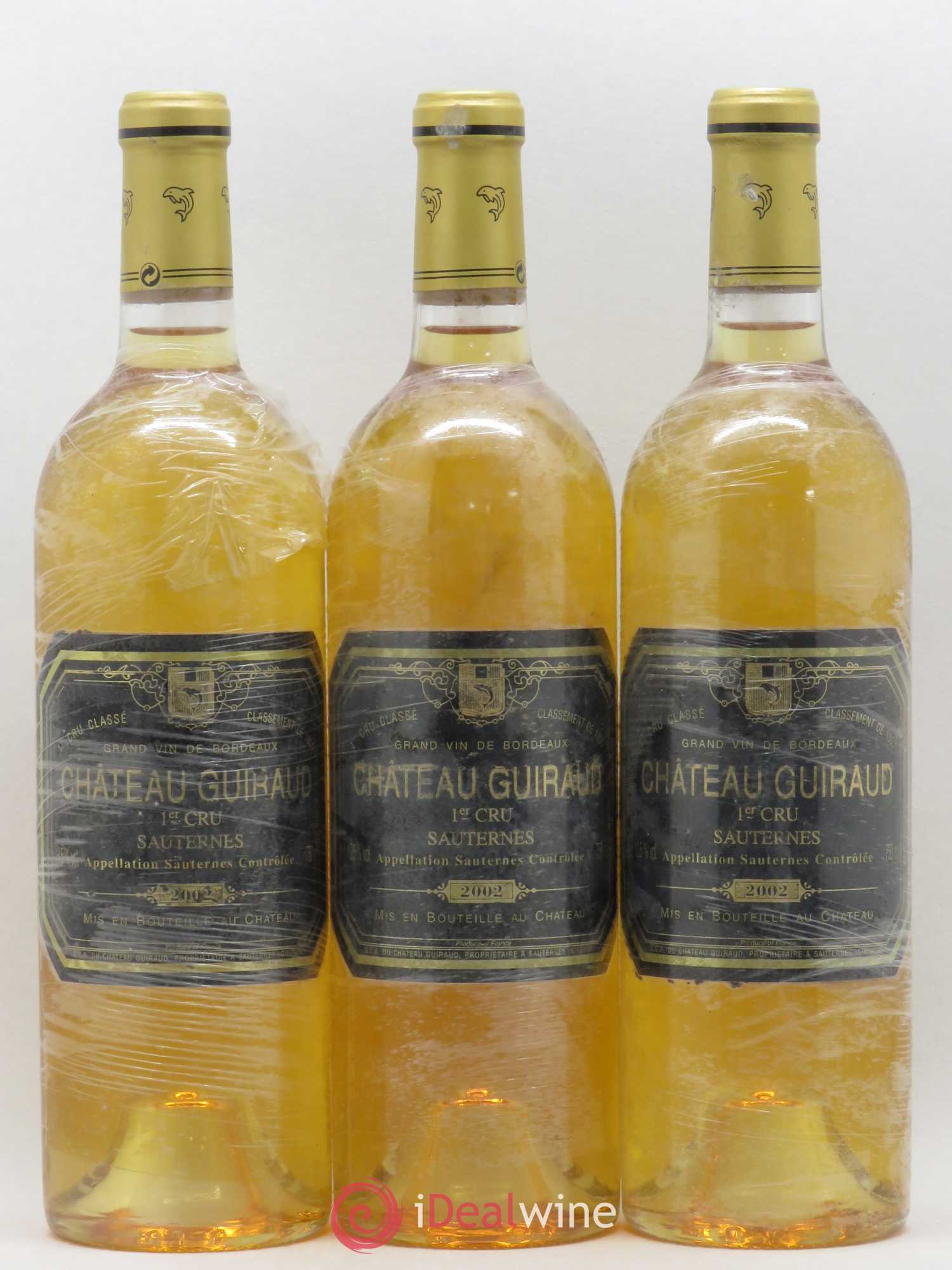 Château Guiraud 1er Grand Cru Classé 2002 - Lotto di 3 bottiglie - 0