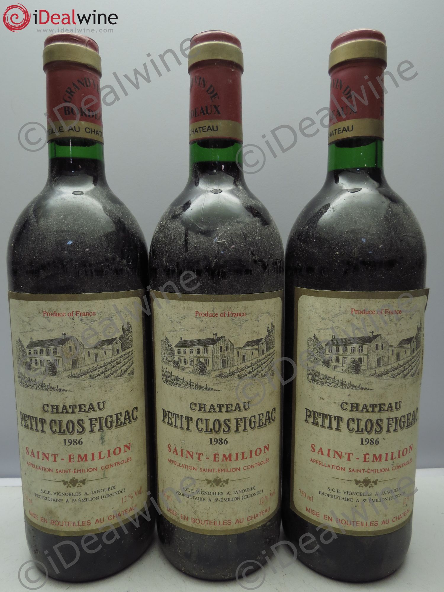 Bordeaux Château Petit Clos Figeac 1986 - Posten von 3 Flaschen - 0