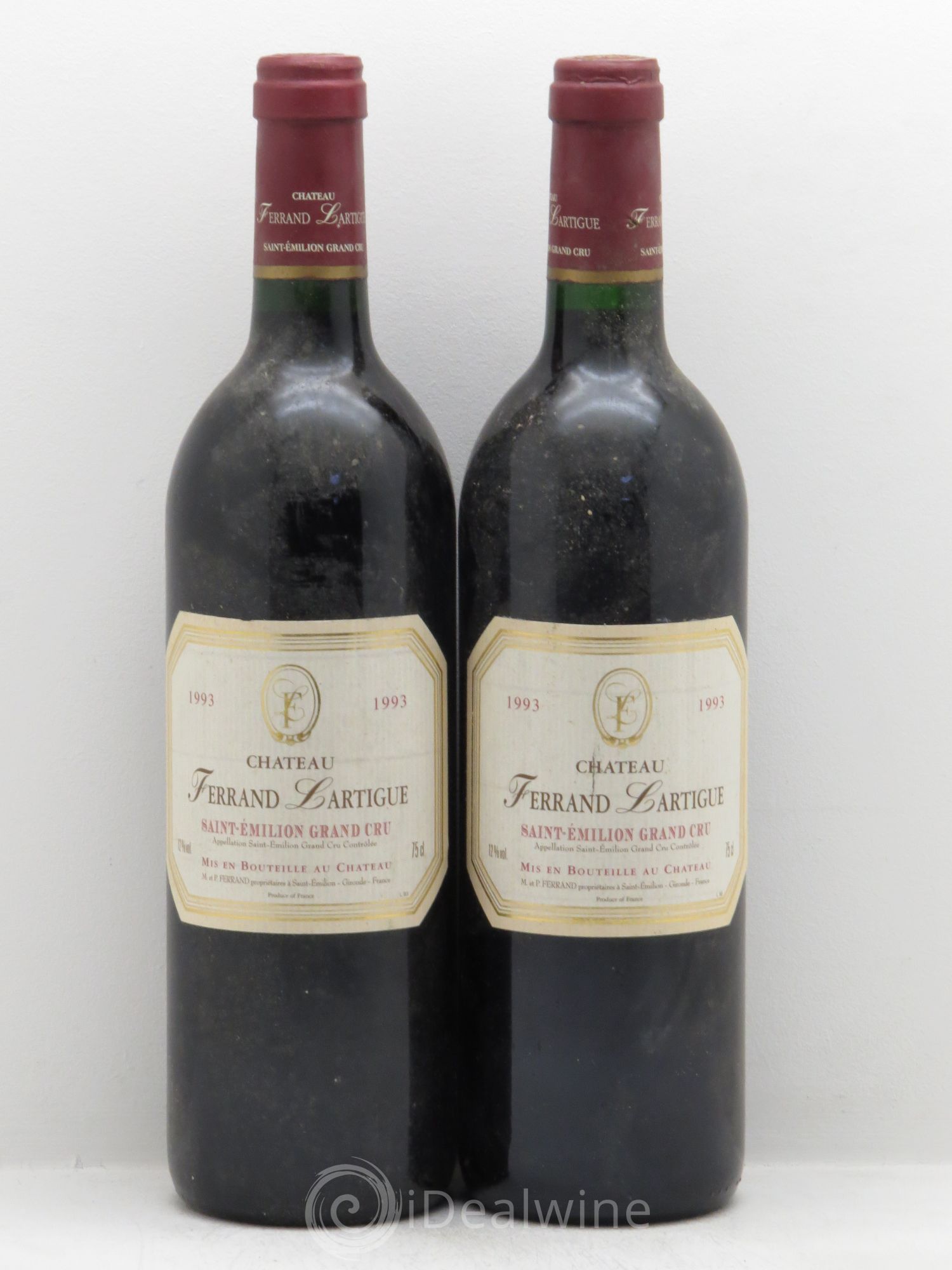 Château Ferrand Lartigue 1993 - Lot de 2 bouteilles - 0