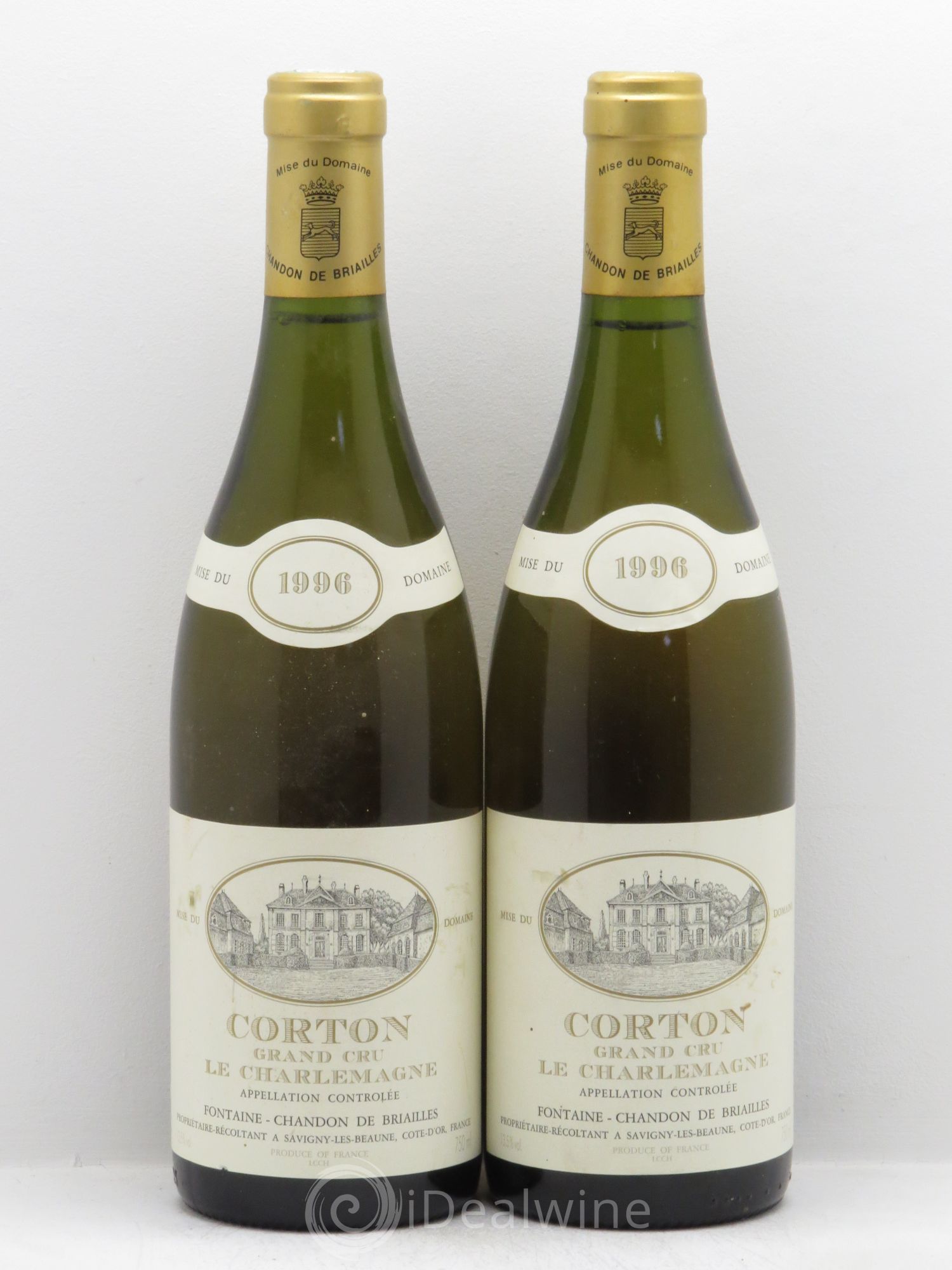 Corton Grand Cru Le Charlemagne Fontaine Chandon de Briaillle 1996 - Posten von 2 Flaschen - 0