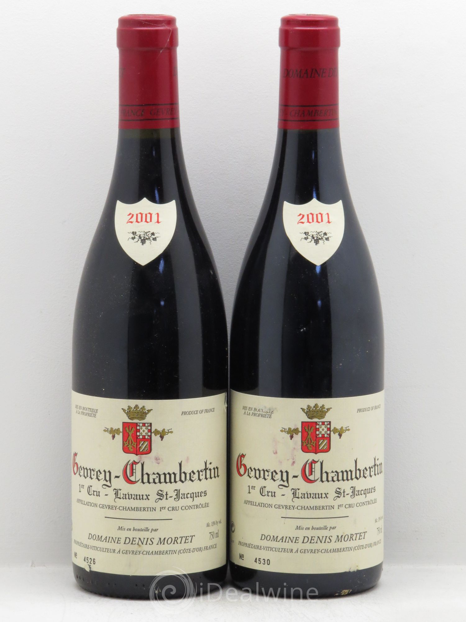 Gevrey-Chambertin 1er Cru Lavaux Saint Jacques Denis Mortet (Domaine) 2001 - Lot de 2 bouteilles - 0