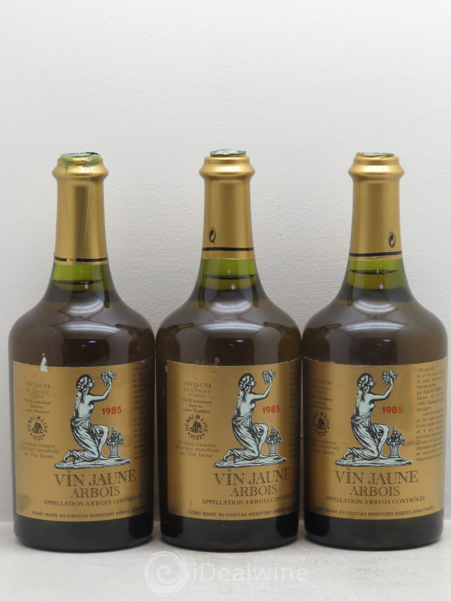 Arbois Vin Jaune Henri Maire 1985 - Posten von 3 Flaschen - 0